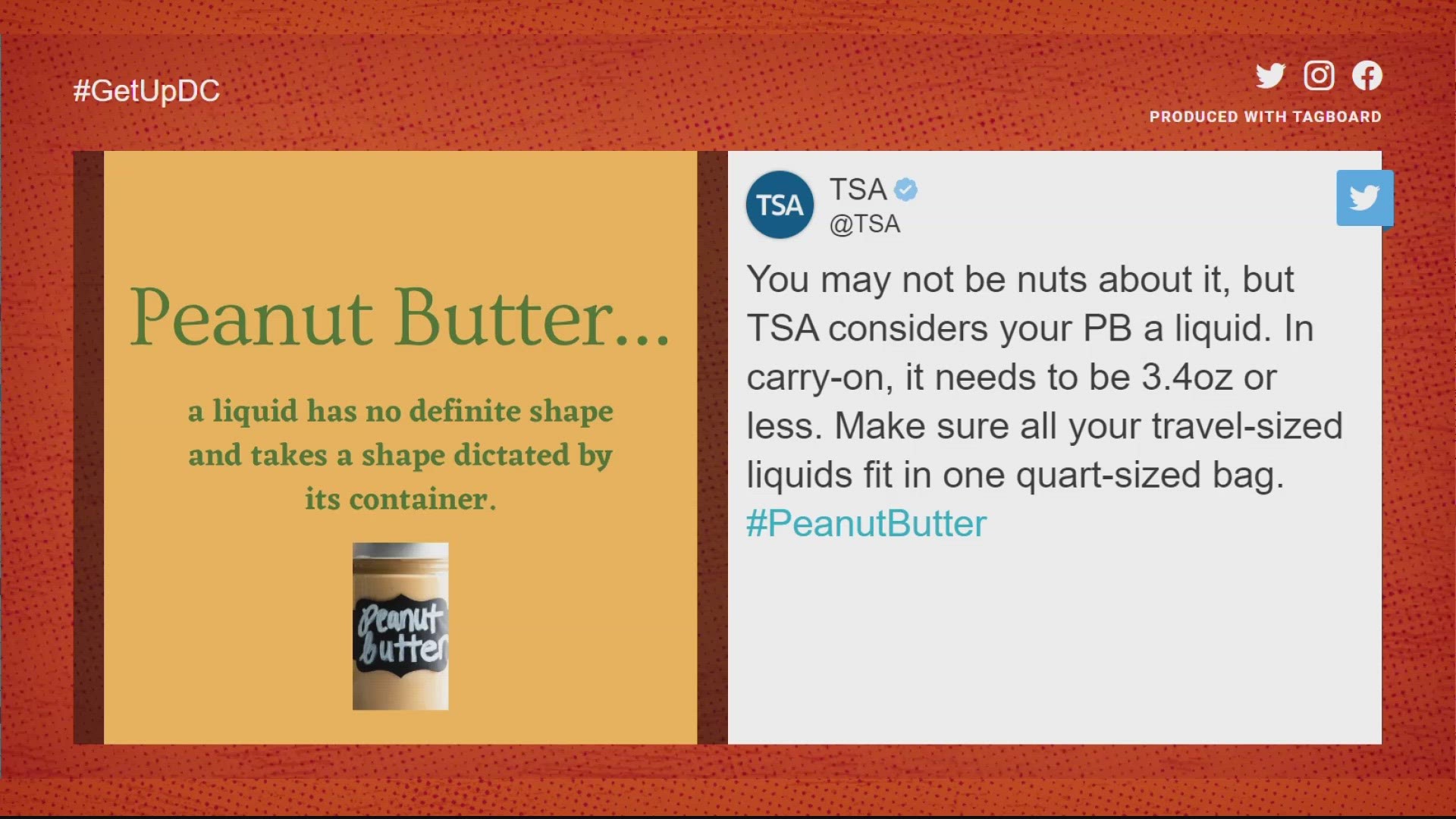 TSA Peanut butter is a liquid