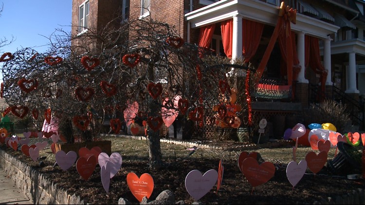 DC woman celebrates Black figures with yard display combining Black History Month with Valentine's Day