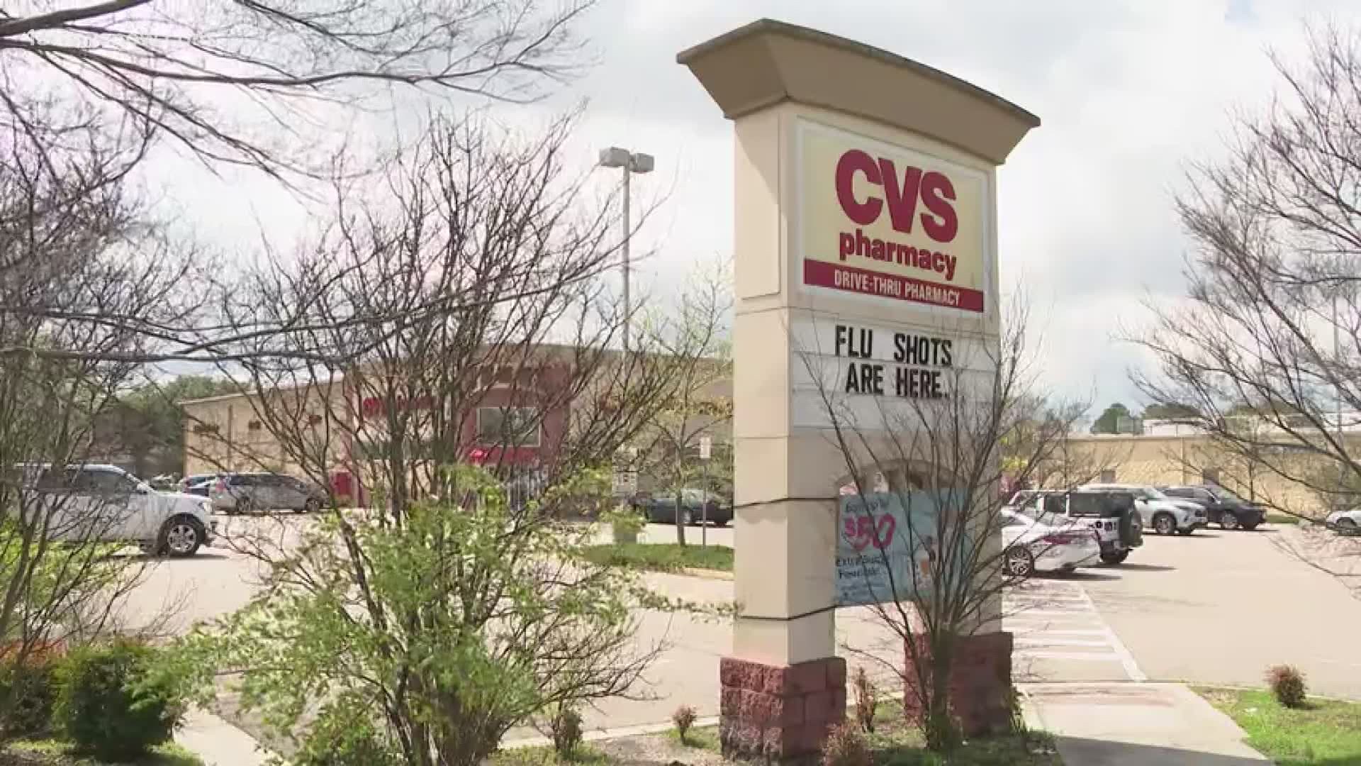 A company spokesperson said a patient was "inadvertently injected with an empty syringe." She was asked to return to the store to get an actual shot.