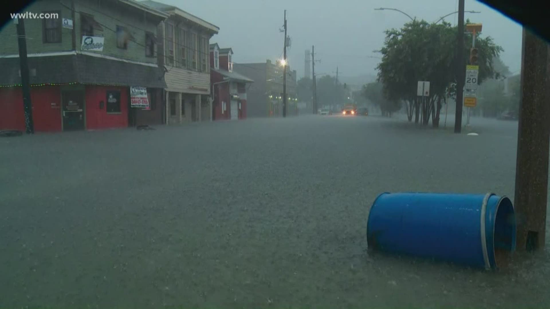 Videos show street flooding in several areas of the French Quarter and other parts of New Orleans on July 10, 2019. A tornado warning was issued as the storms passed over the area.