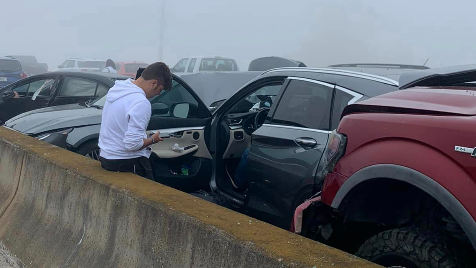 Police say they started receiving calls about crashes on I-55 around 9 a.m.