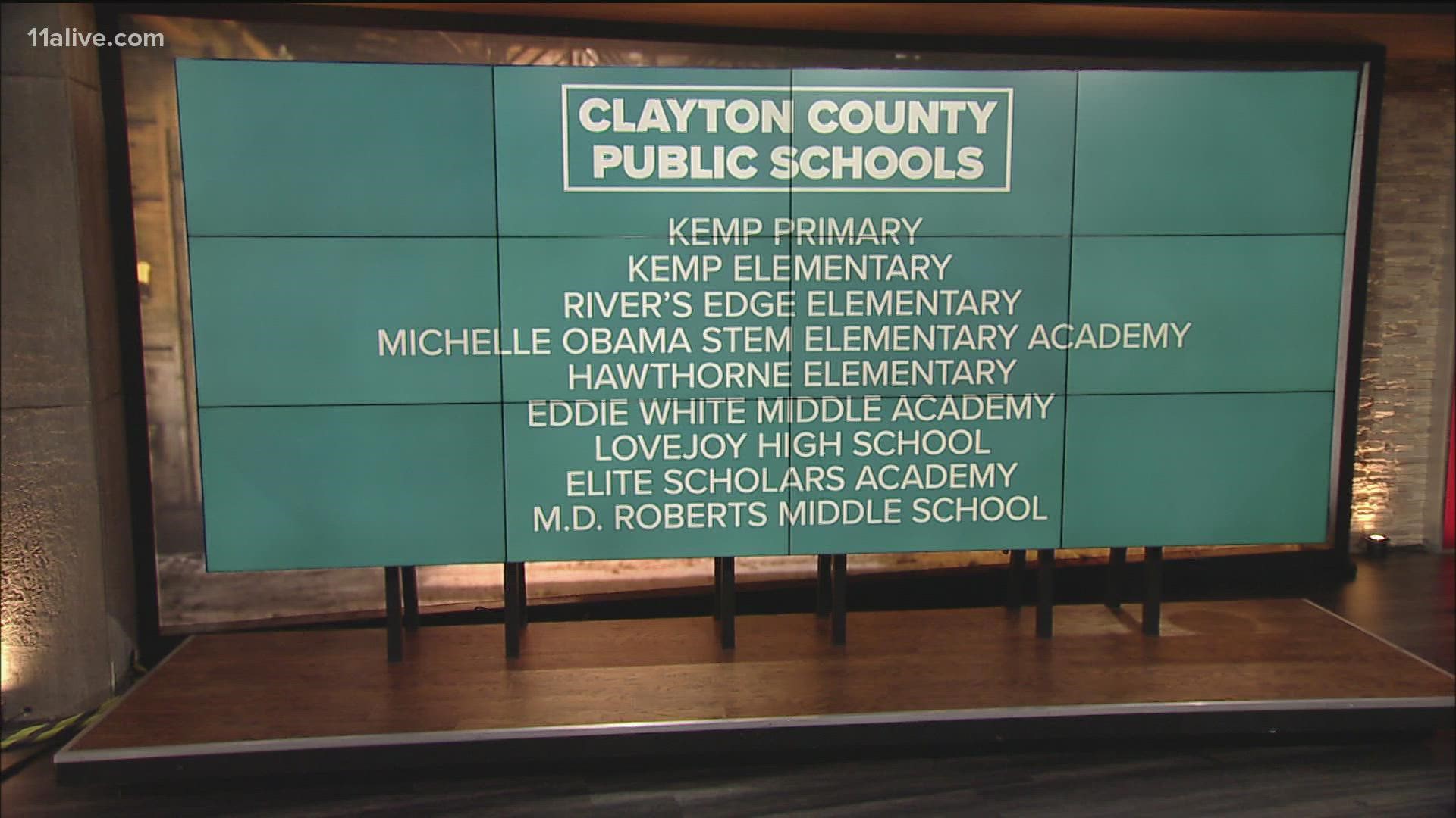 These are the schools that are impacted.