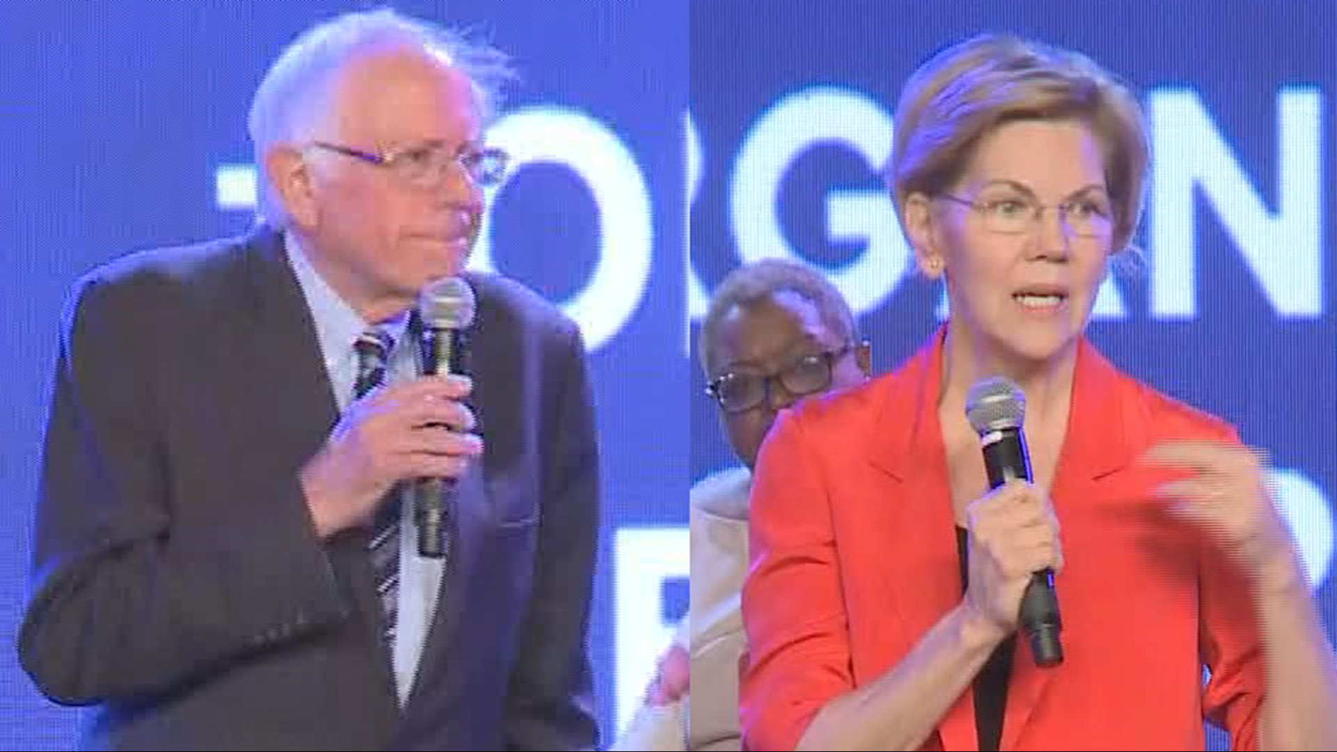 US Senators and Democratic presidential candidates Bernie Sanders and Elizabeth Warren spoke to the Black Church PAC's Youth Leadership Conference in Atlanta on Saturday morning. The candidates asked the millennials for their votes and explained why they should be chosen as the future leader of the nation.