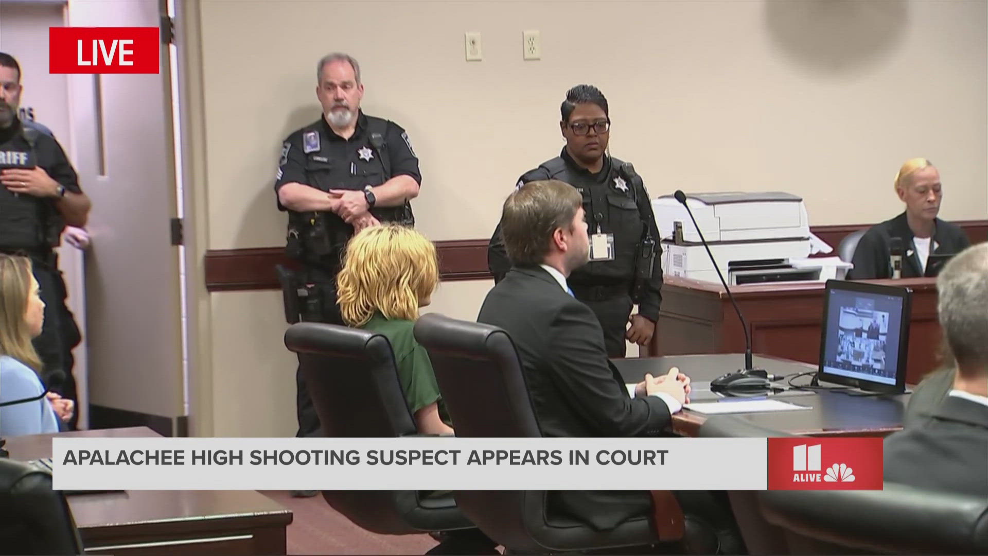 Colt Gray, the accused gunman in the Apalachee High School shooting, had his first court appearance at the Barrow County Courthouse on Friday.