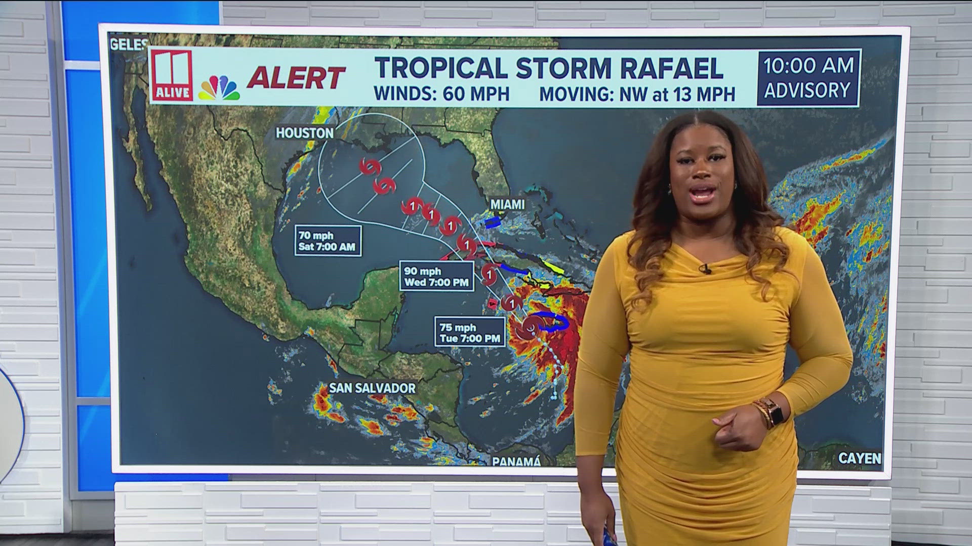 The storm could become a category 1 hurricane in the next 24 hours.