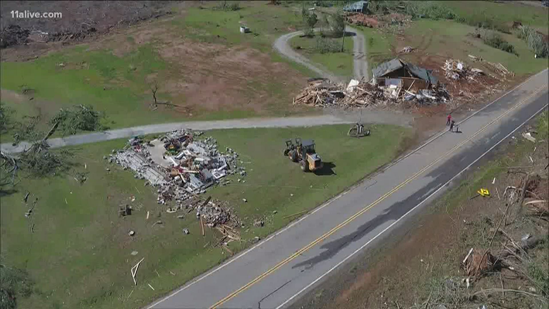 The powerful storms caused severe damage, killed some and left many more injured.