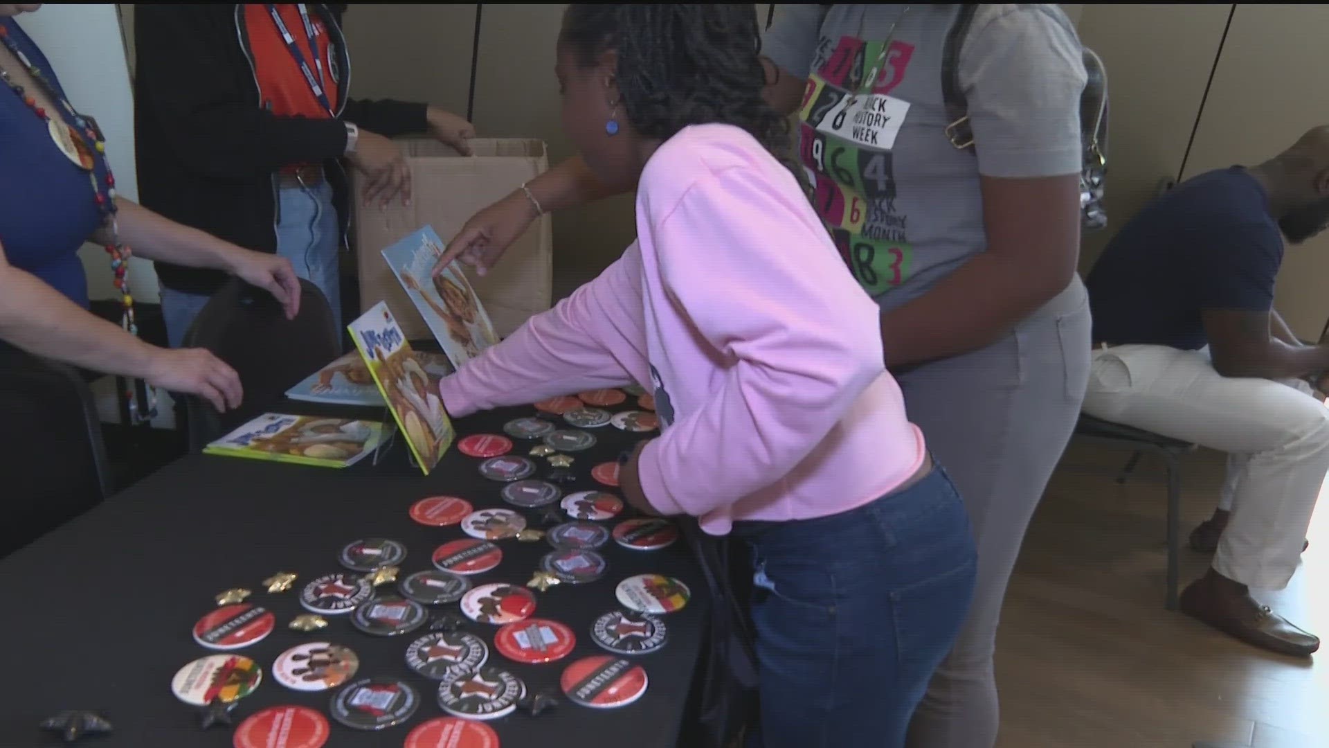 The children's groups visited The National Center for Civil and Human Rights Center.