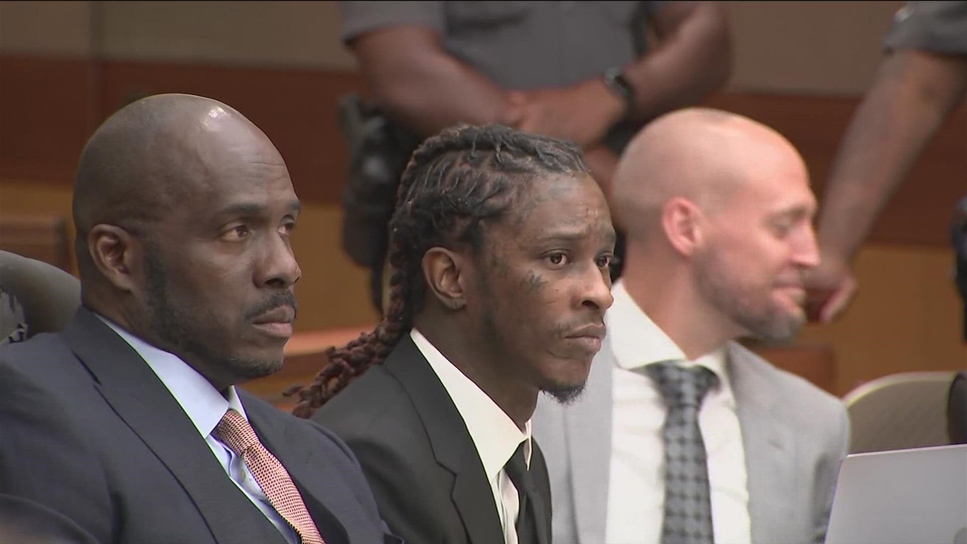 A hearing is expected to begin at 9 a.m. Thursday for the high profile case. Among those in attendance will be rapper Young Thug, who is among those charged.