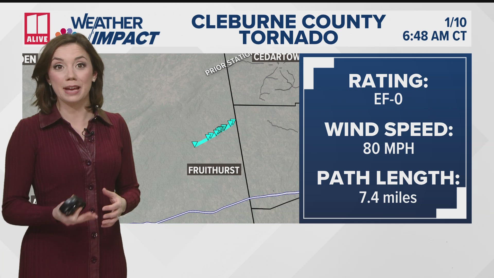Second tornado confirmed: An EF-0 touched down in Cleburne County ...