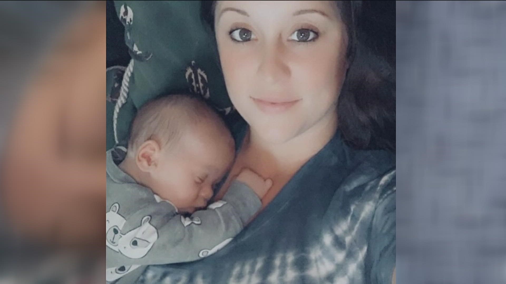 A devastated family from Covington is searching for justice after a 29-year-old new mother was shot to death sitting next to her infant.