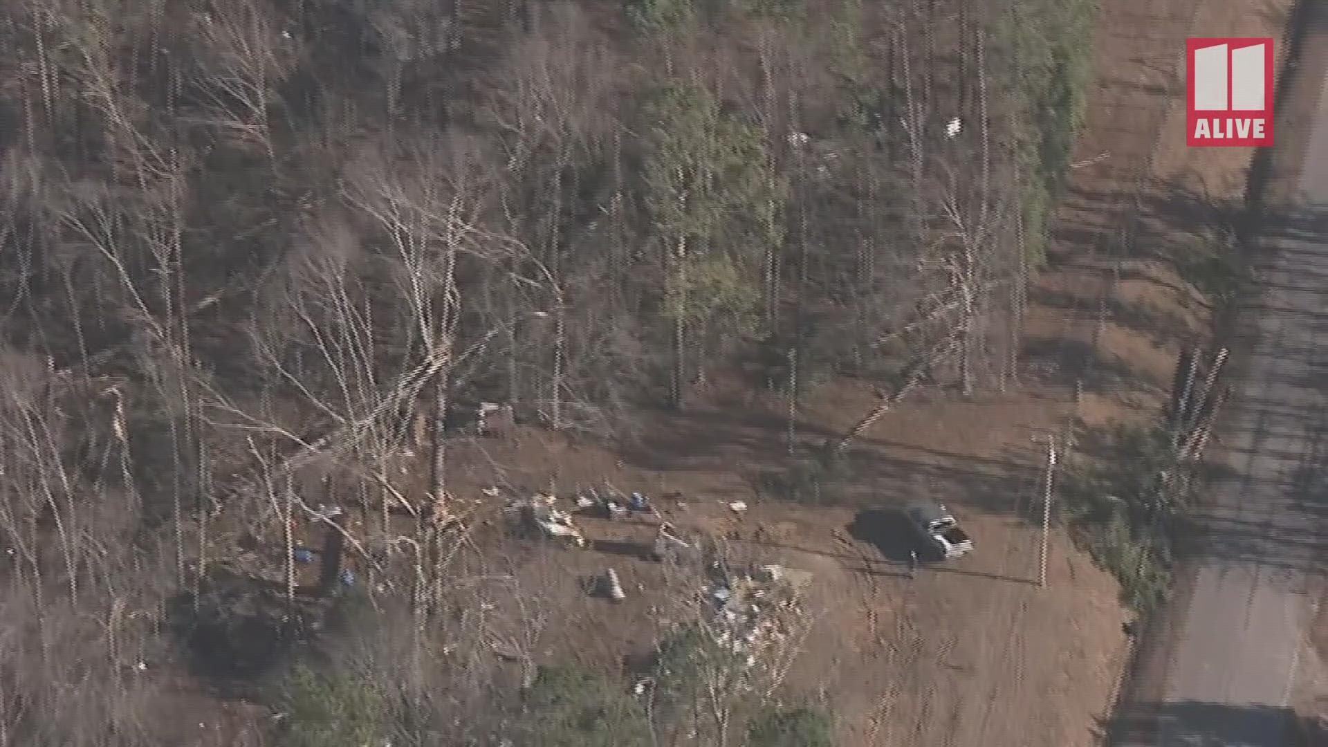 Surveyors are currently assessing the damage to determine if a tornado touched down in the Heard County area.