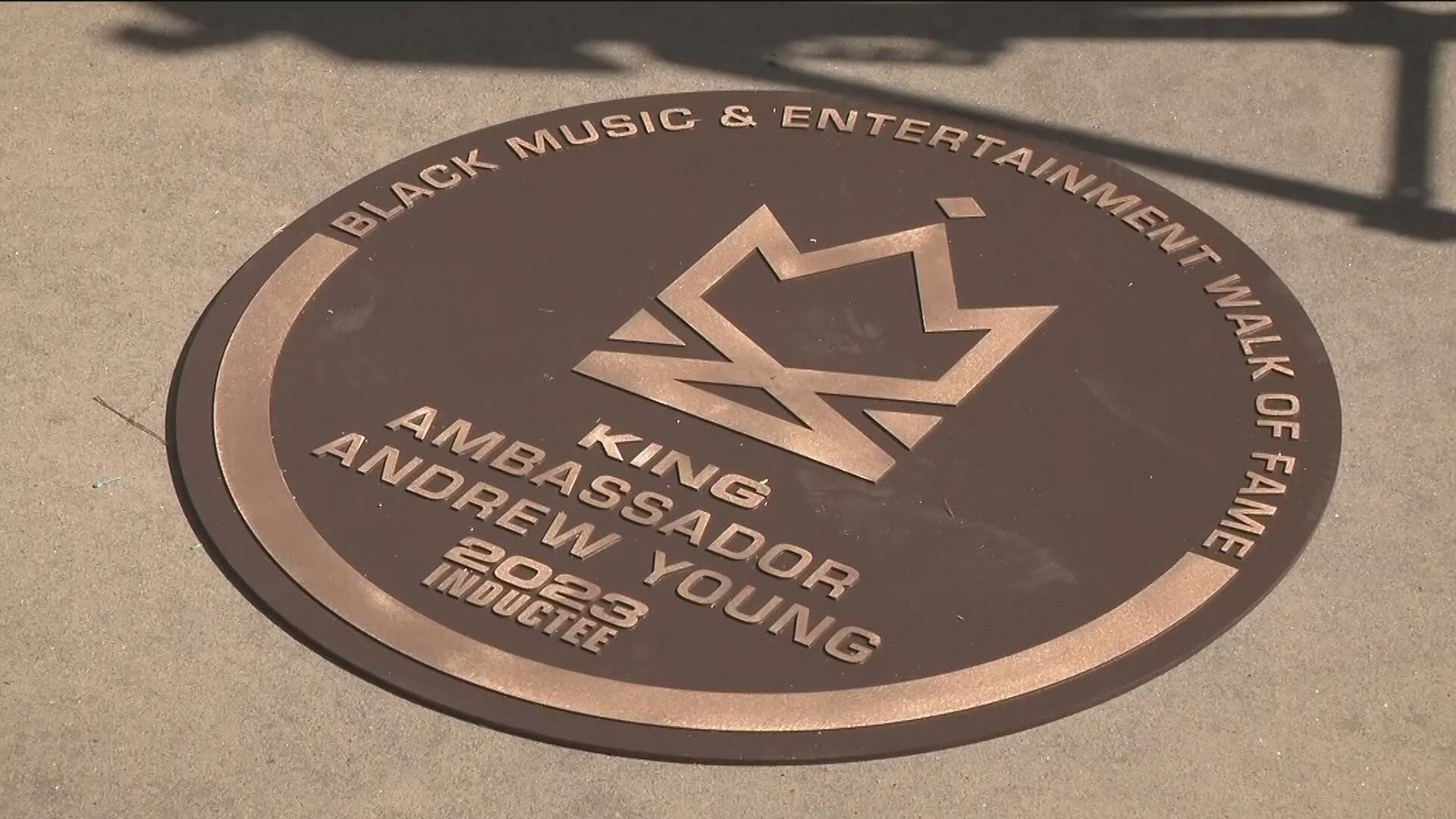The former Atlanta mayor received a Crown Jewel of Excellence Tuesday at the Black Music & Entertainment Walk of Fame.