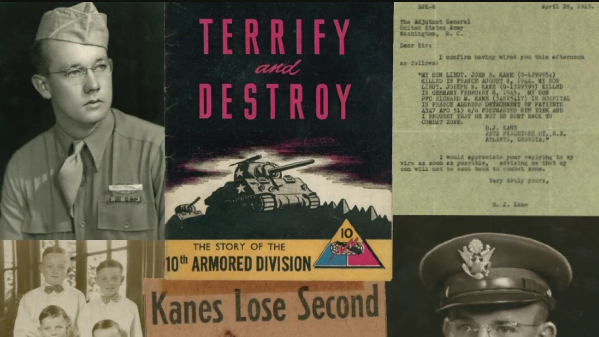 Atlanta will pause to honor the Kane brothers, four siblings who served in World War II.