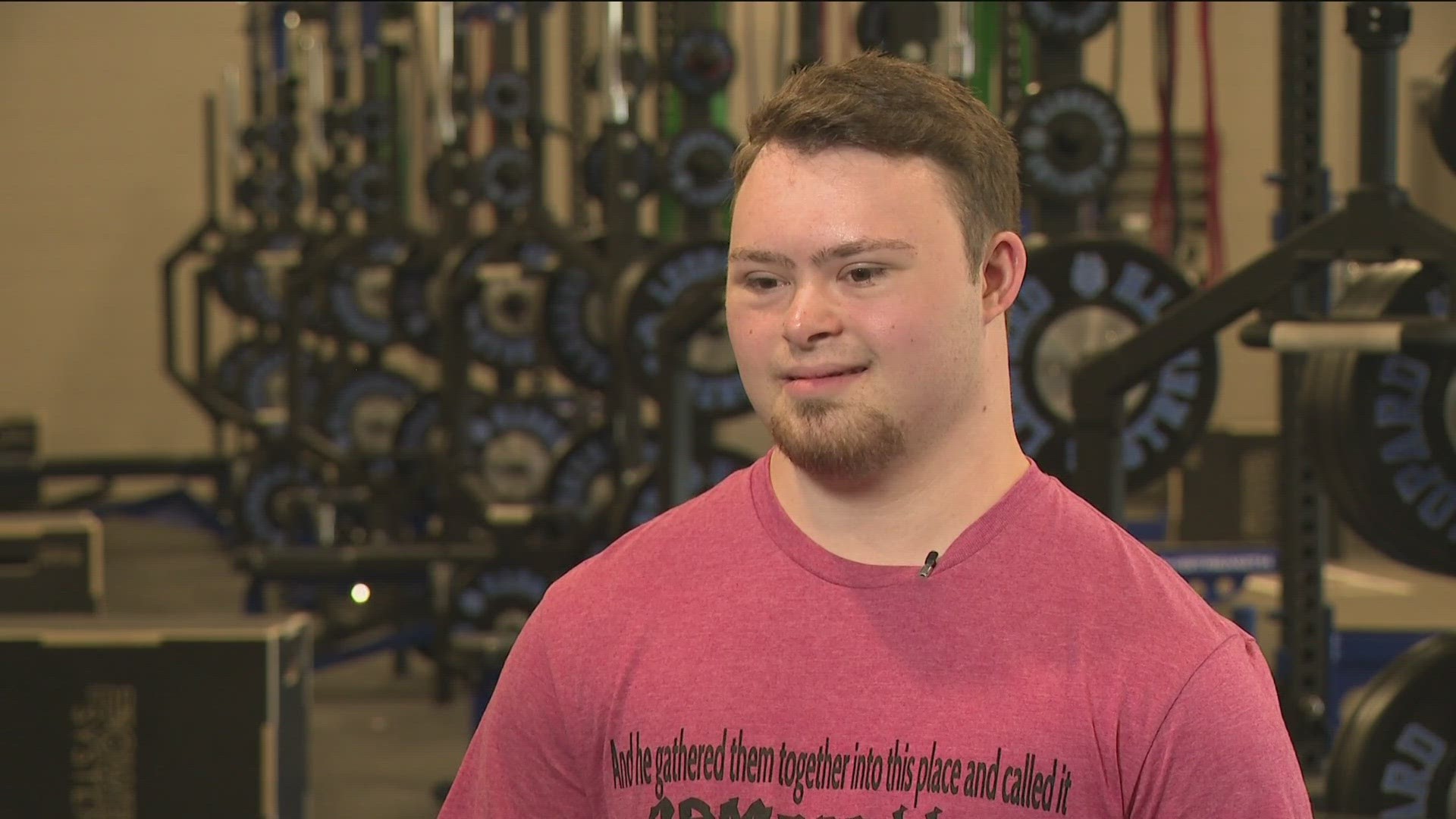 Taylor Cheek is a 17-year-old powerlifter. He's competed and broken Special Olympics records.