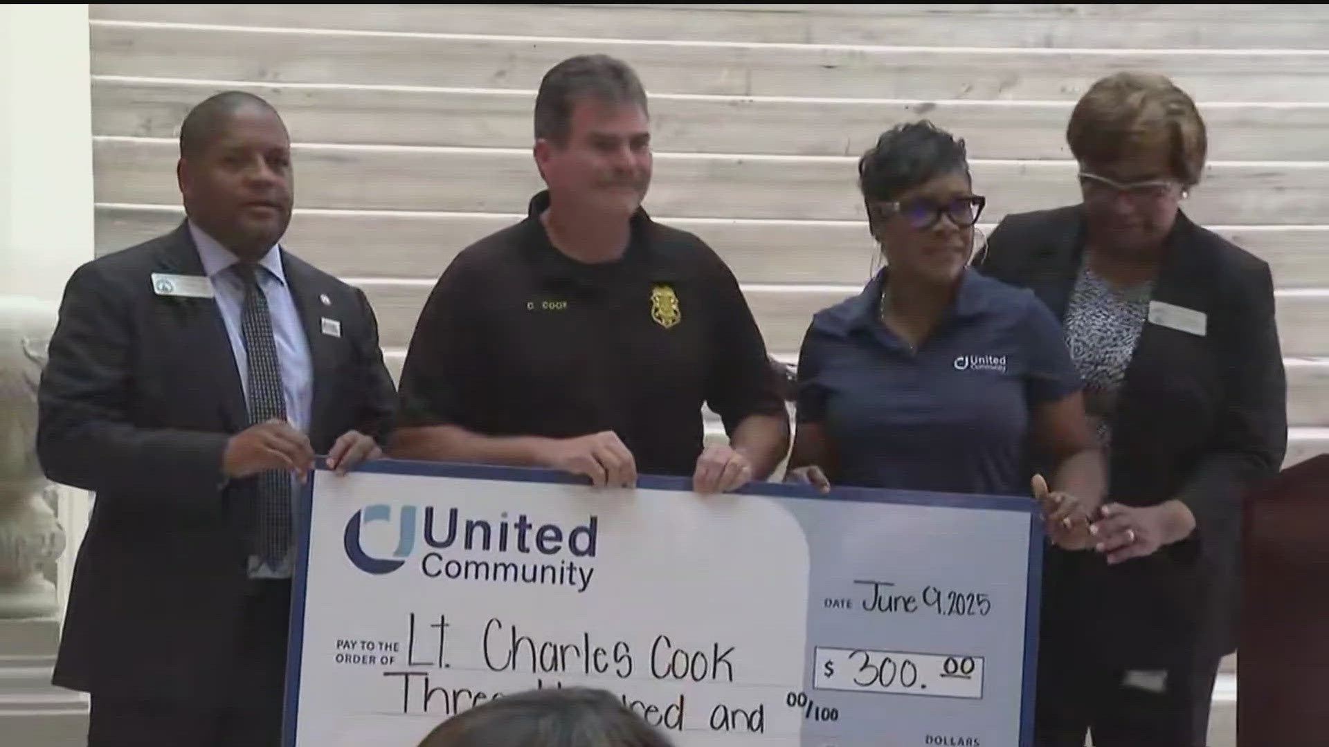 At the State Capitol, South Fulton Police Lt. Charles Cooke was recognized for more than 30 years of service. 