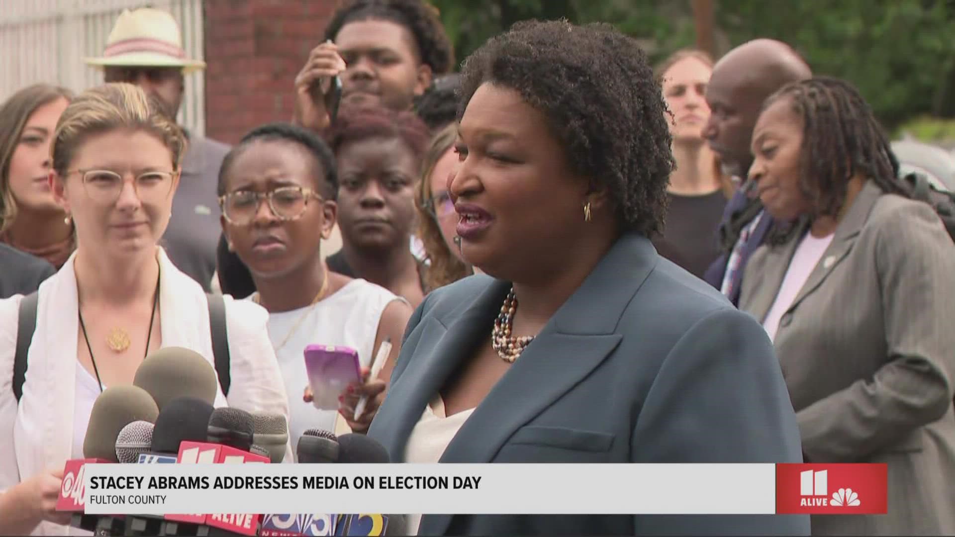 David Perdue said Stacey Abrams should "go back to where she came from" during a campaign event in Dunwoody, Georgia.