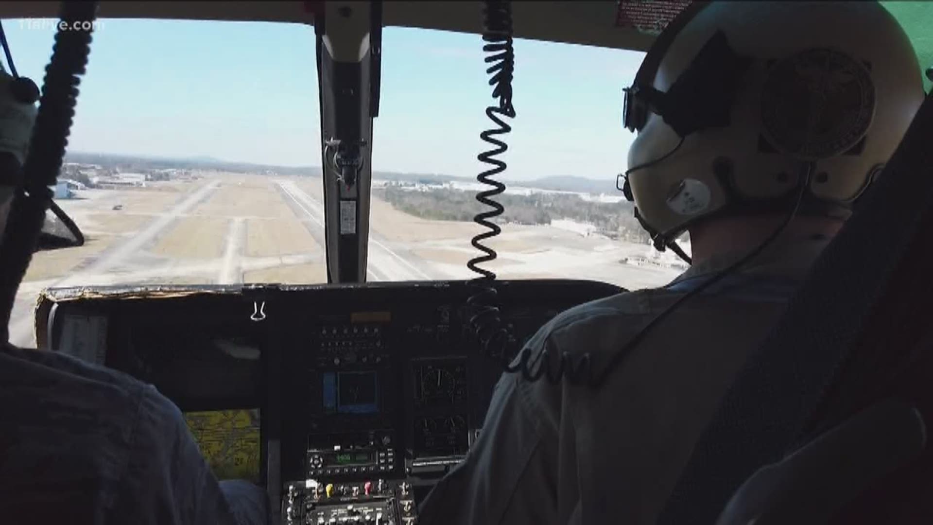 A fleet of law enforcement helicopters will be monitoring the skies around Atlanta during the Super Bowl.