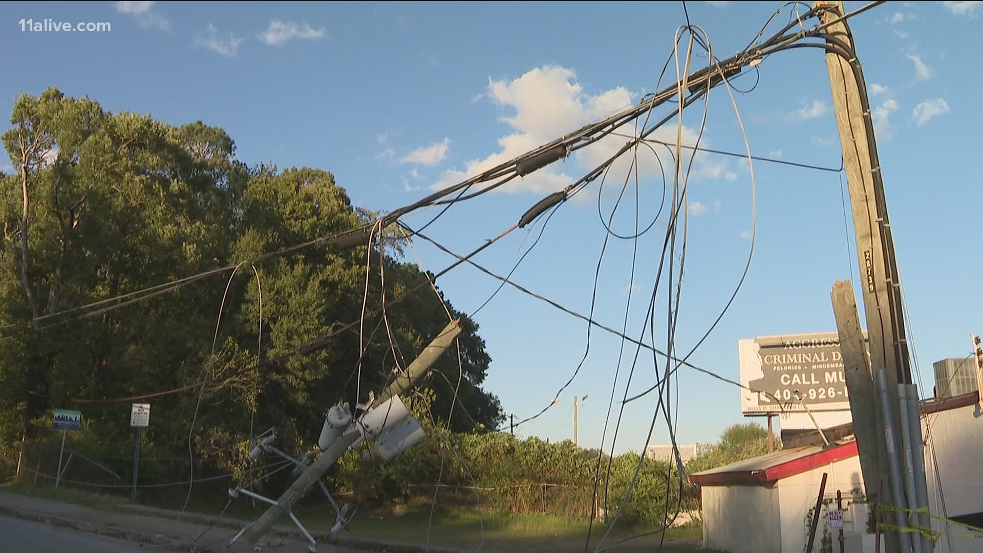 It could take power crews until Sunday to restore power to 95% of customers who lost it in Tropical Storm Zeta.