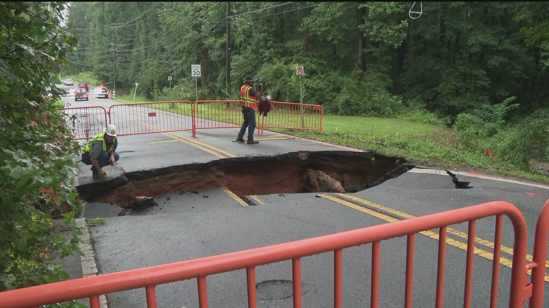 The damage was mostly due to storms and flooding from last week.