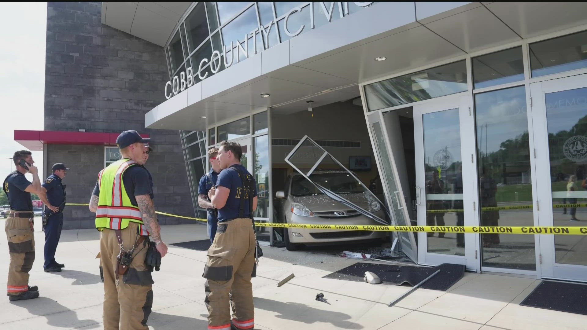 Officials said the driver is an exhibitor dropping off supplies for the Georgia Celebrates Quilt Show.