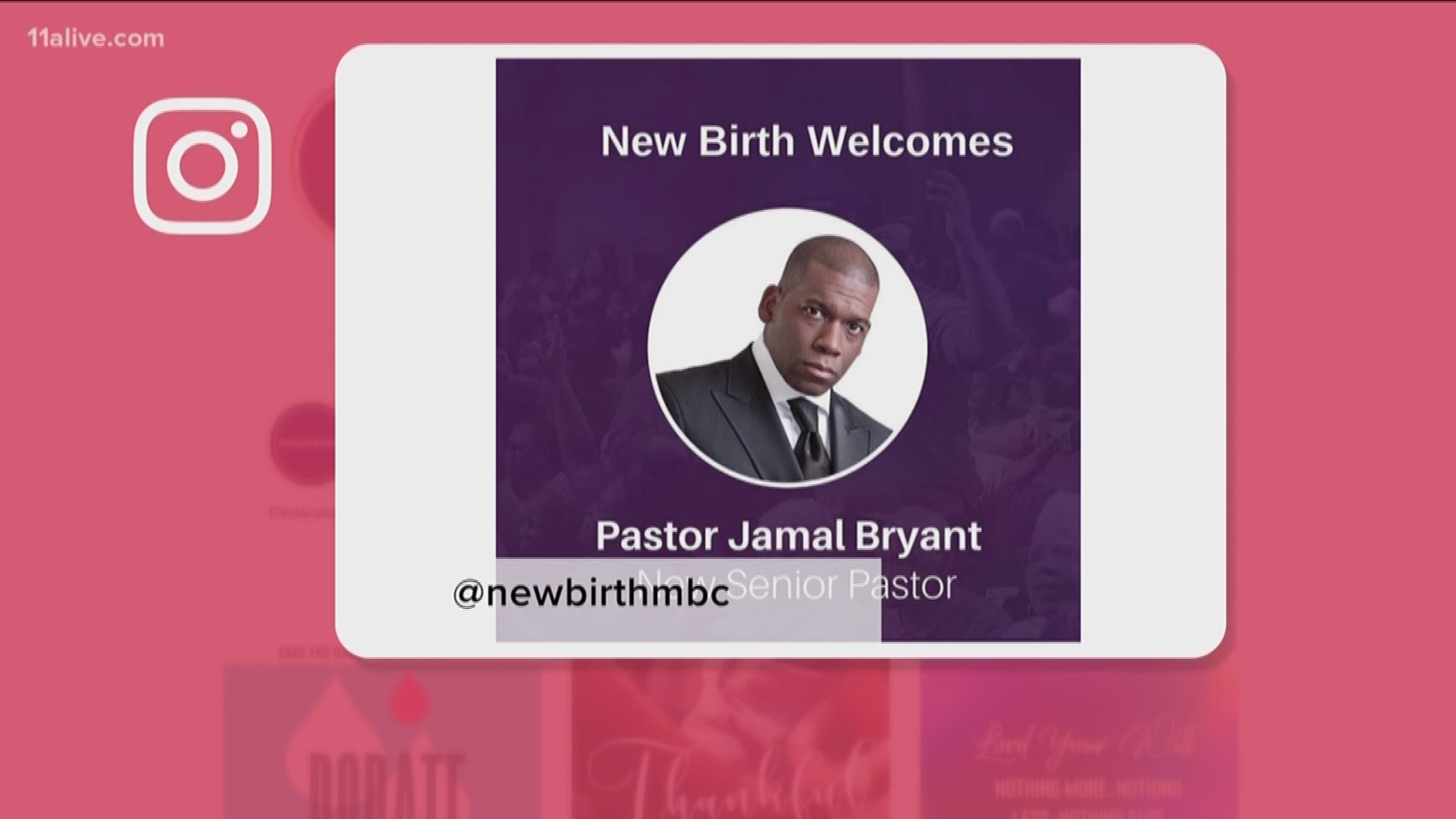 Pastor Jamal Bryant will lead the congregation at New Birth Church.