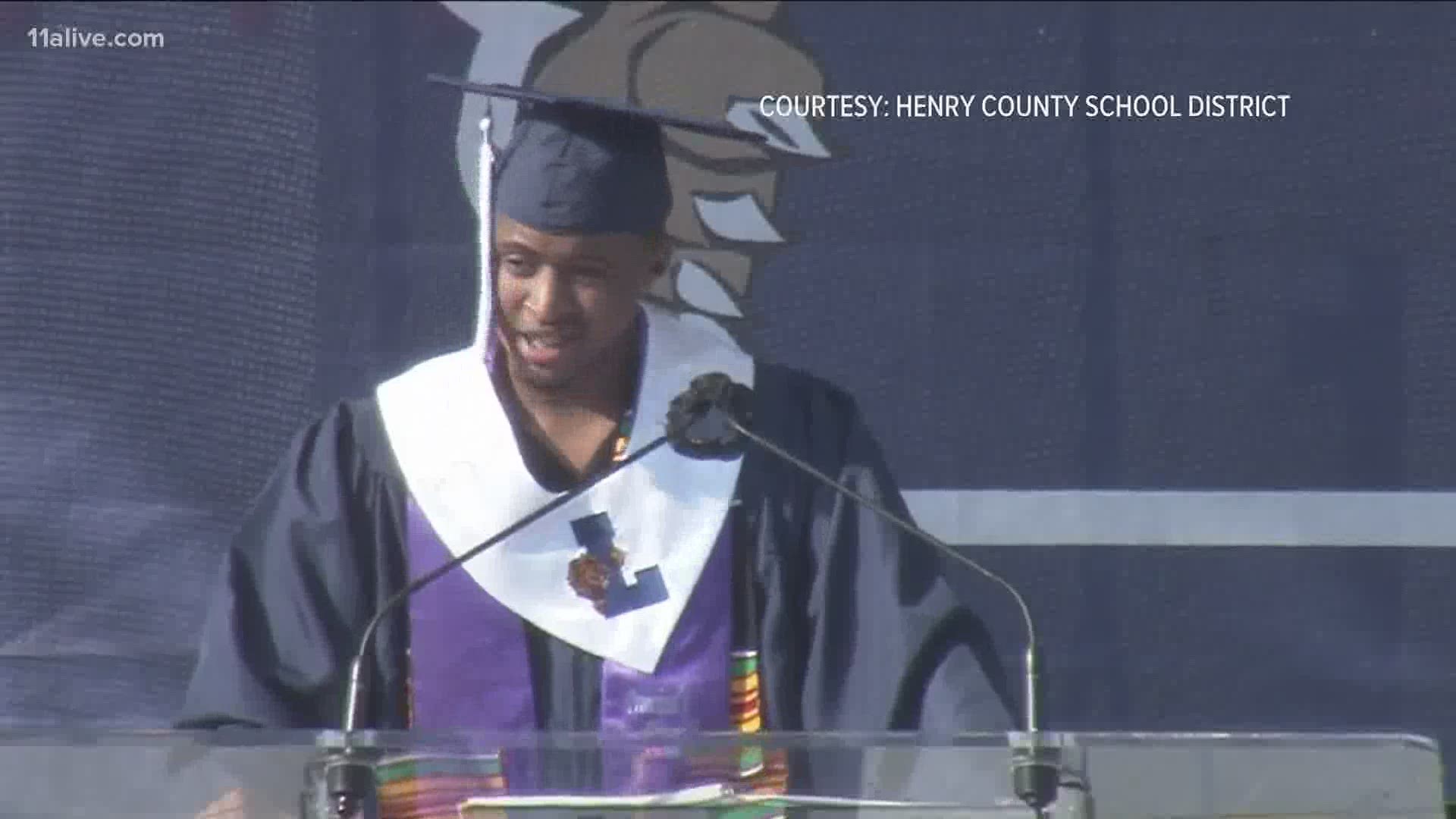 A 10-second clip of Luella High School's Class President Jordan Jackson saying, “Our lives matter. Yes, black lives matter,” was originally missing on YouTube.