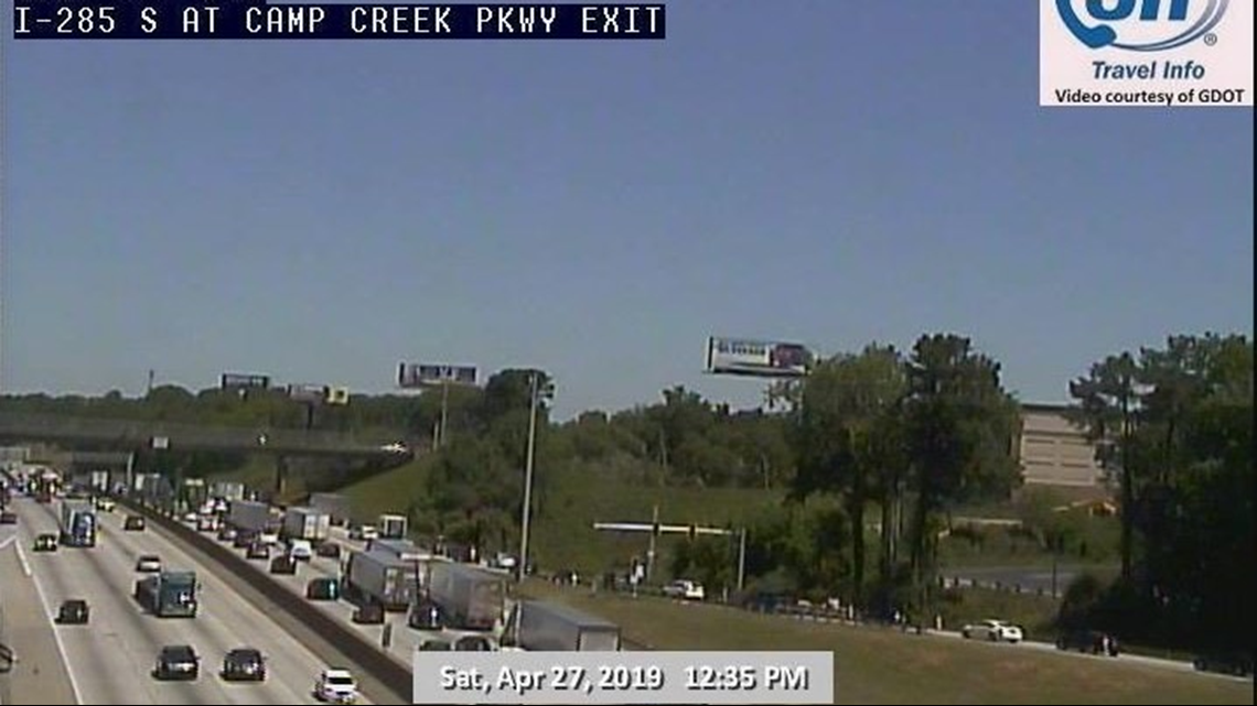Roads clear after accident on I285 at Camp Creek Parkway