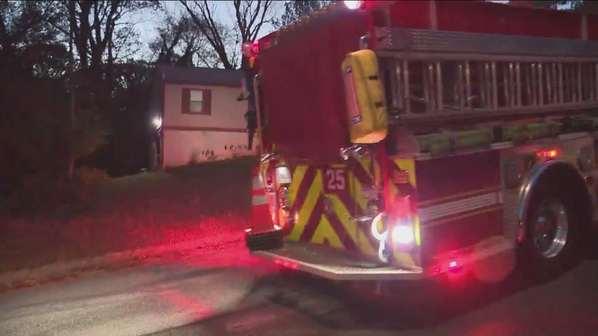 Crews with DeKalb County Fire Rescue Department were dispatched around 4 a.m. to a home on Silver Spur Drive where reports said someone was trapped.