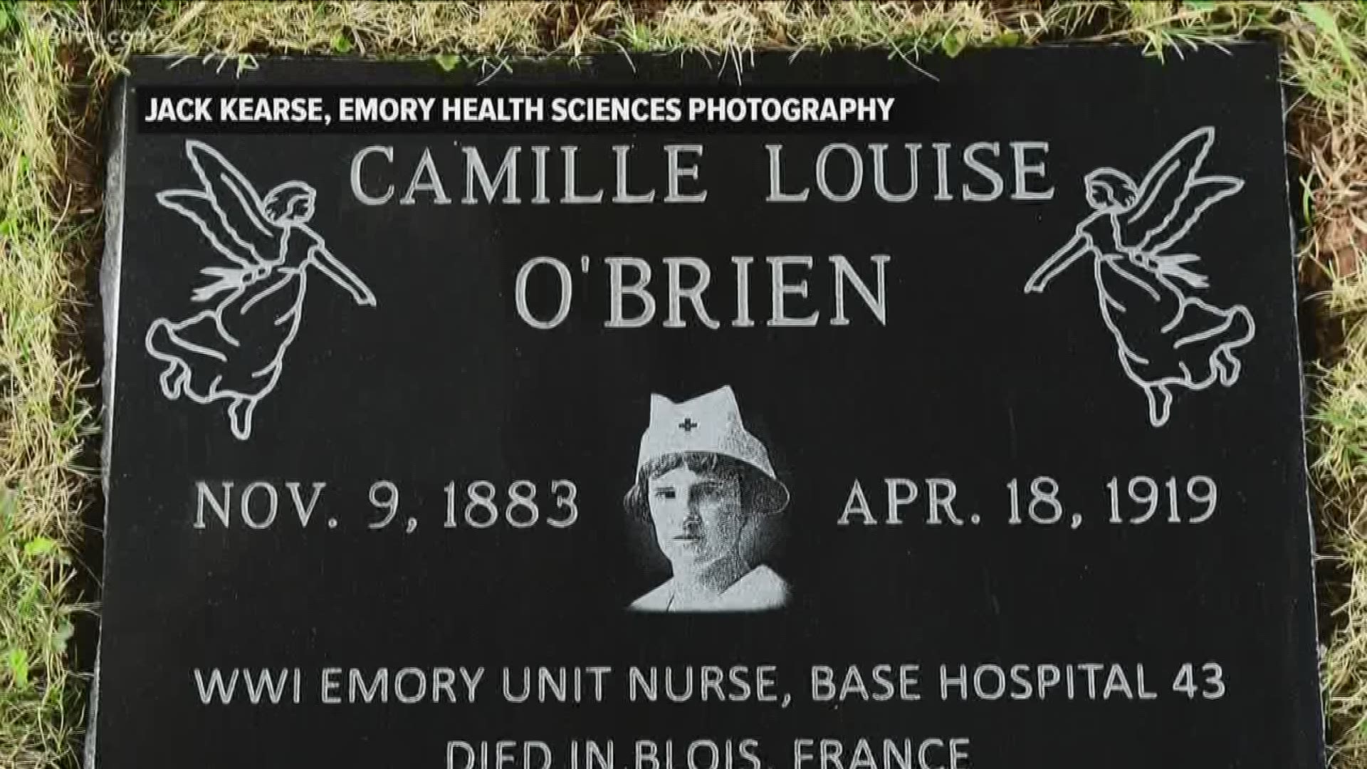 Camielle O'Brien was treating soldiers in France when she died in 1919.