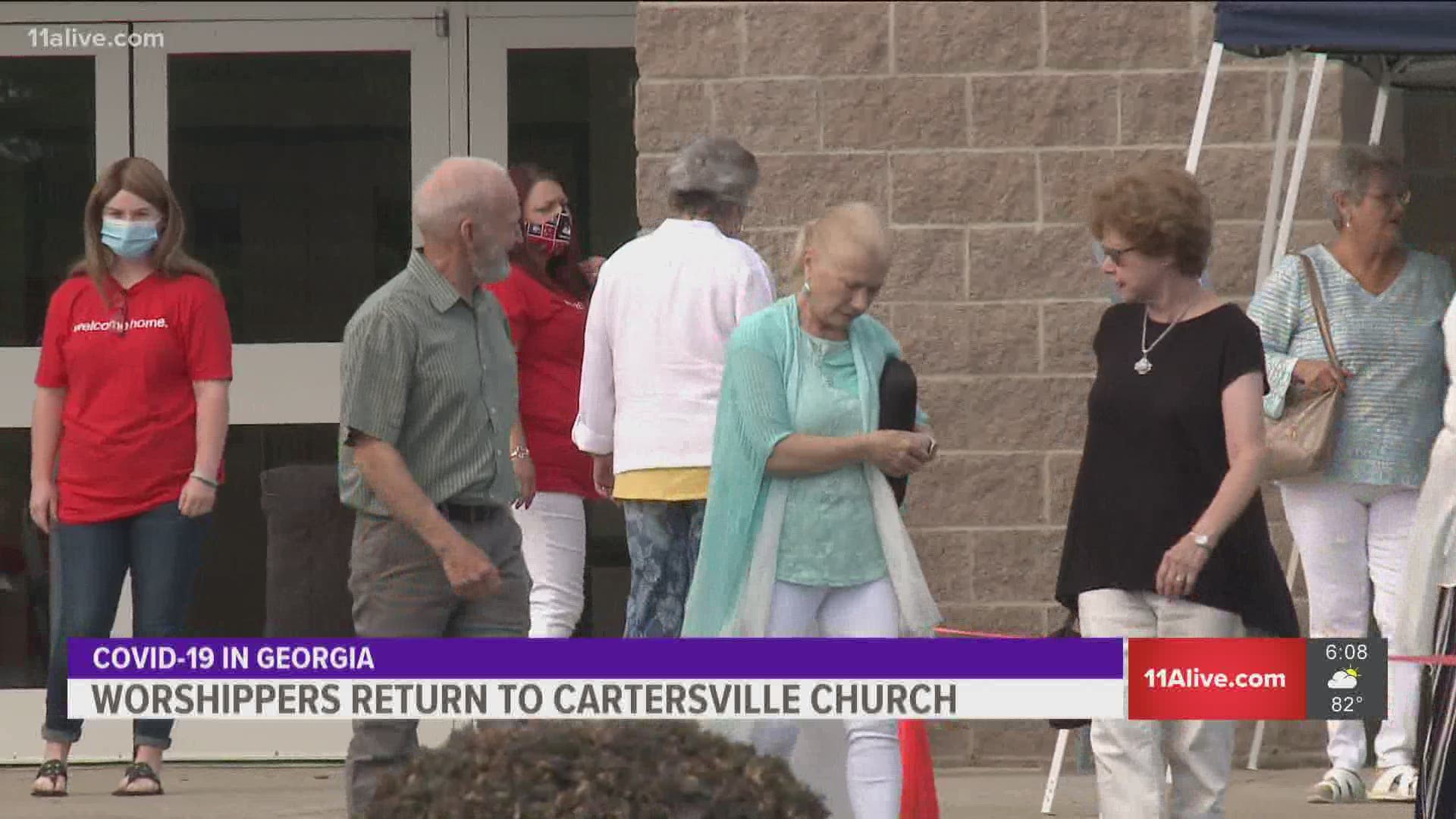 The first day back to the Church at Liberty Square also served as a chance to mourn those who died in the pandemic.