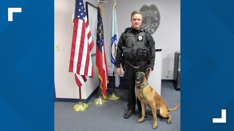 Conyers Police K9 gets vest from Vested Interest in K9s Inc | 11alive.com