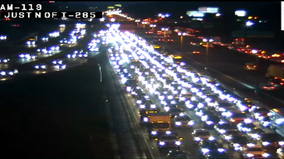 Atlanta traffic wreck on I 85 South in DeKalb backs up Gwinnett ...