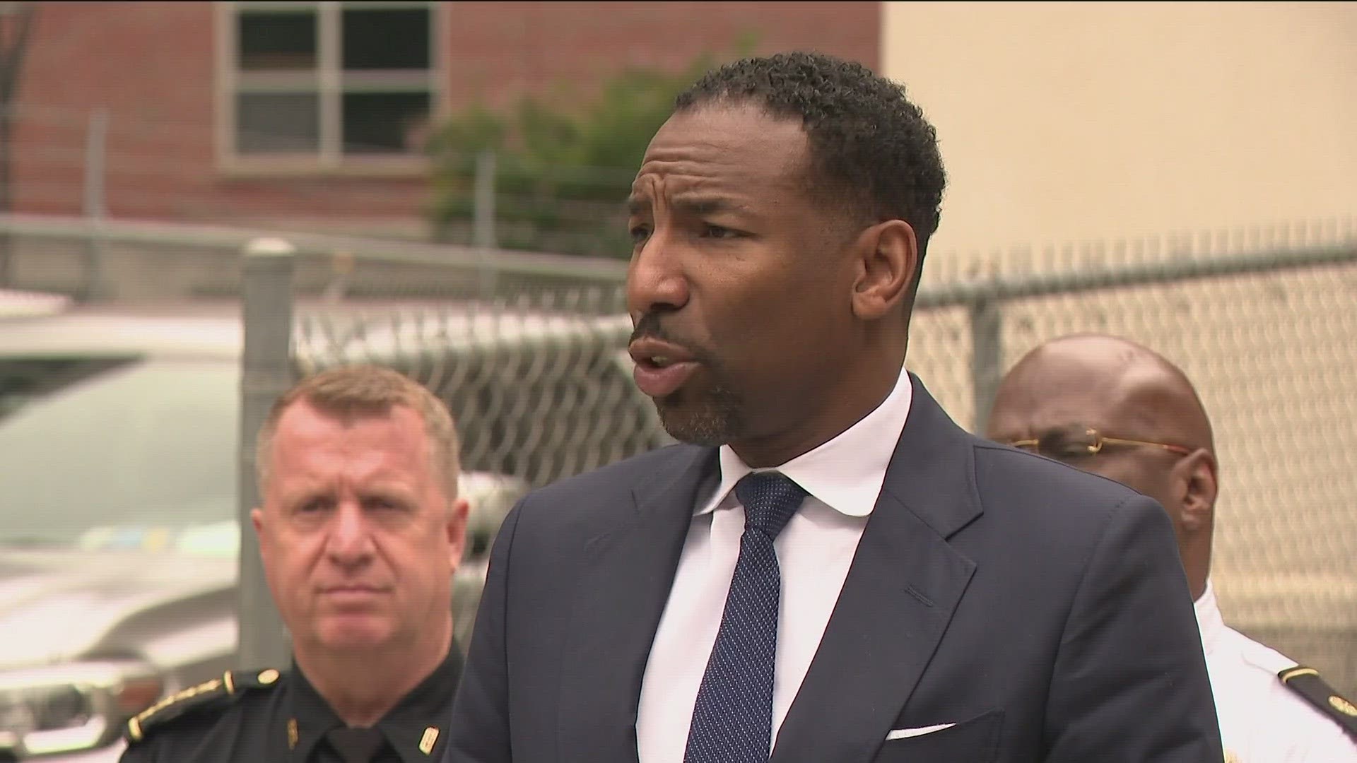 Atlanta Mayor Andre Dickens and responding agencies held a press conference early Tuesday morning to give an update after a crane collapsed into a Midtown building.