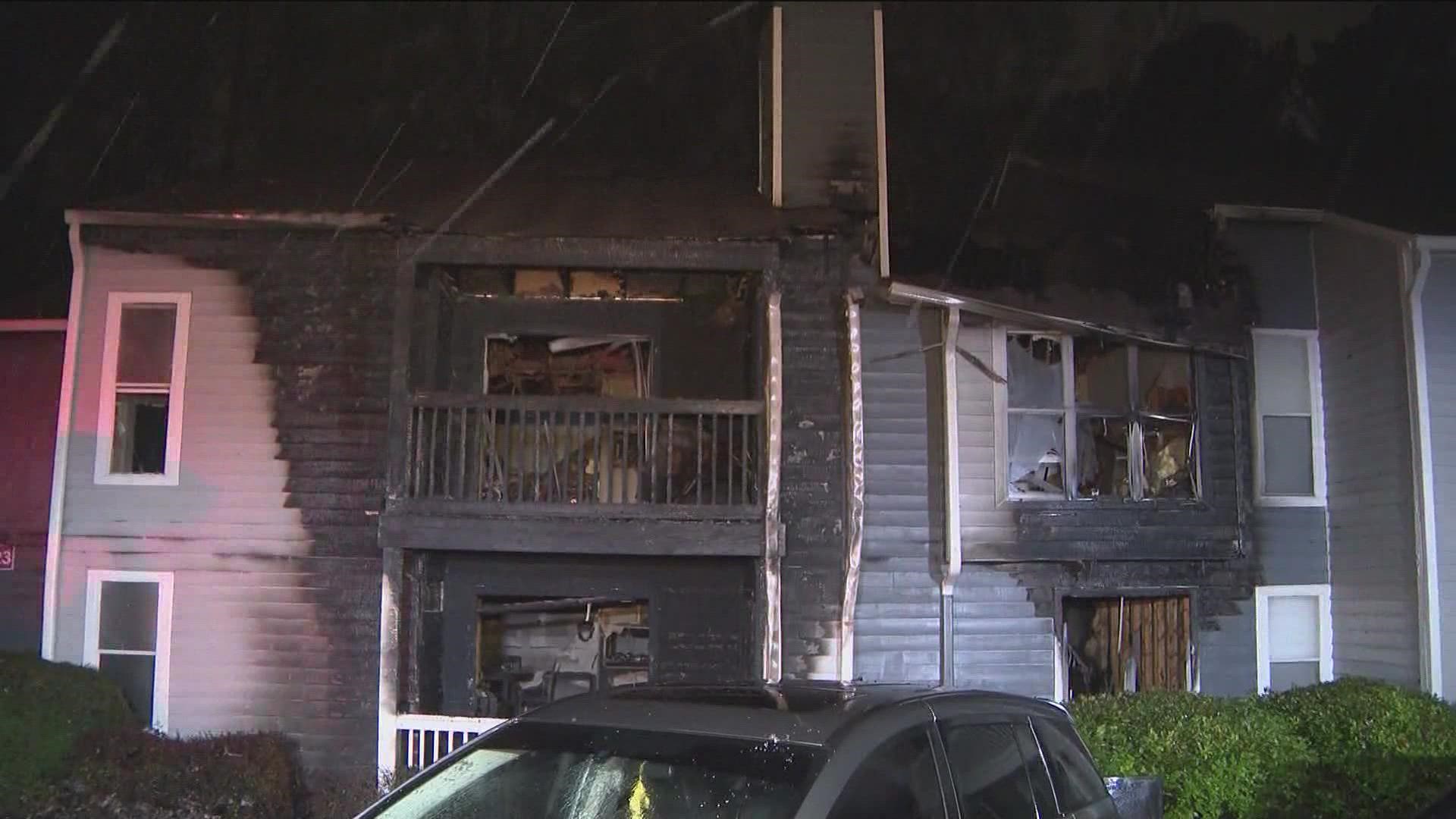 Three people have been rescued following an apartment fire that forced early morning evacuations in Gwinnett County, according to fire officials.