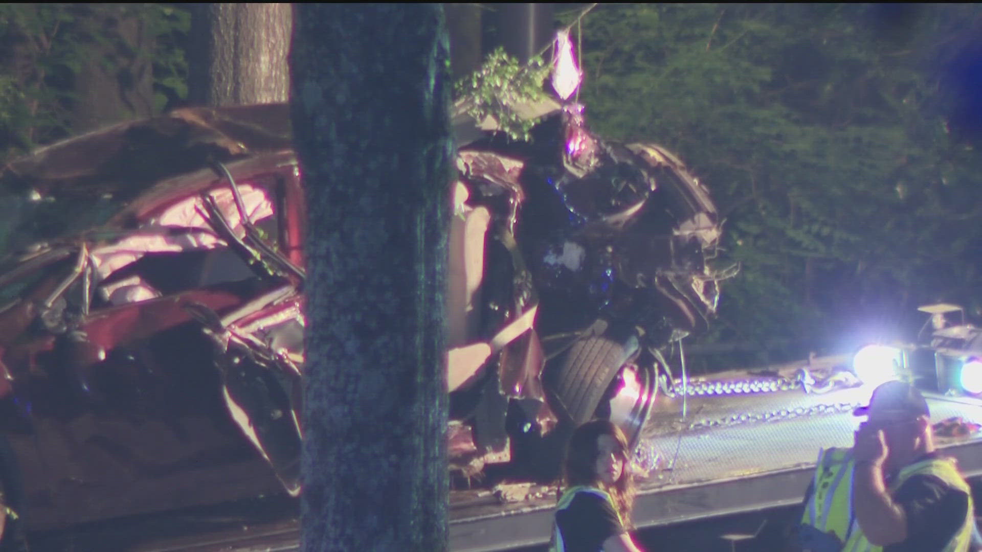 Alpharetta authorities said there were five people in the car; three victims have died.