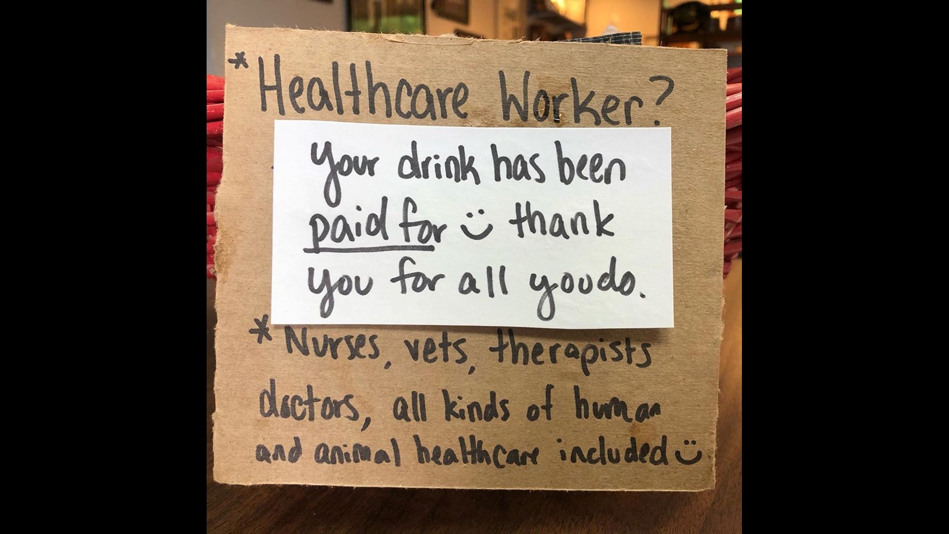 Waller’s Coffee Shop in Decatur is giving free coffee to health care workers.