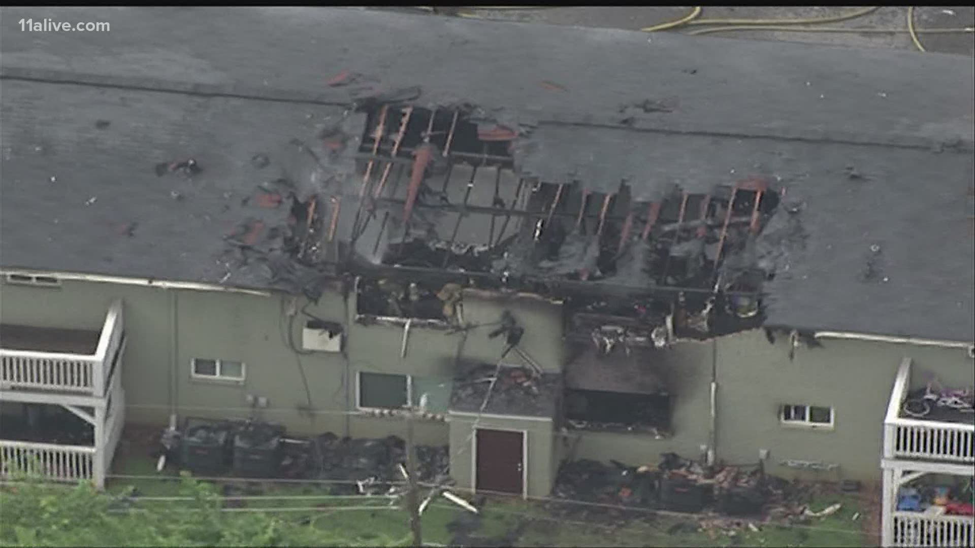 Authorities say they have requested a "second alarm" as they battle a significant fire at an Atlanta apartment complex on Friday afternoon.