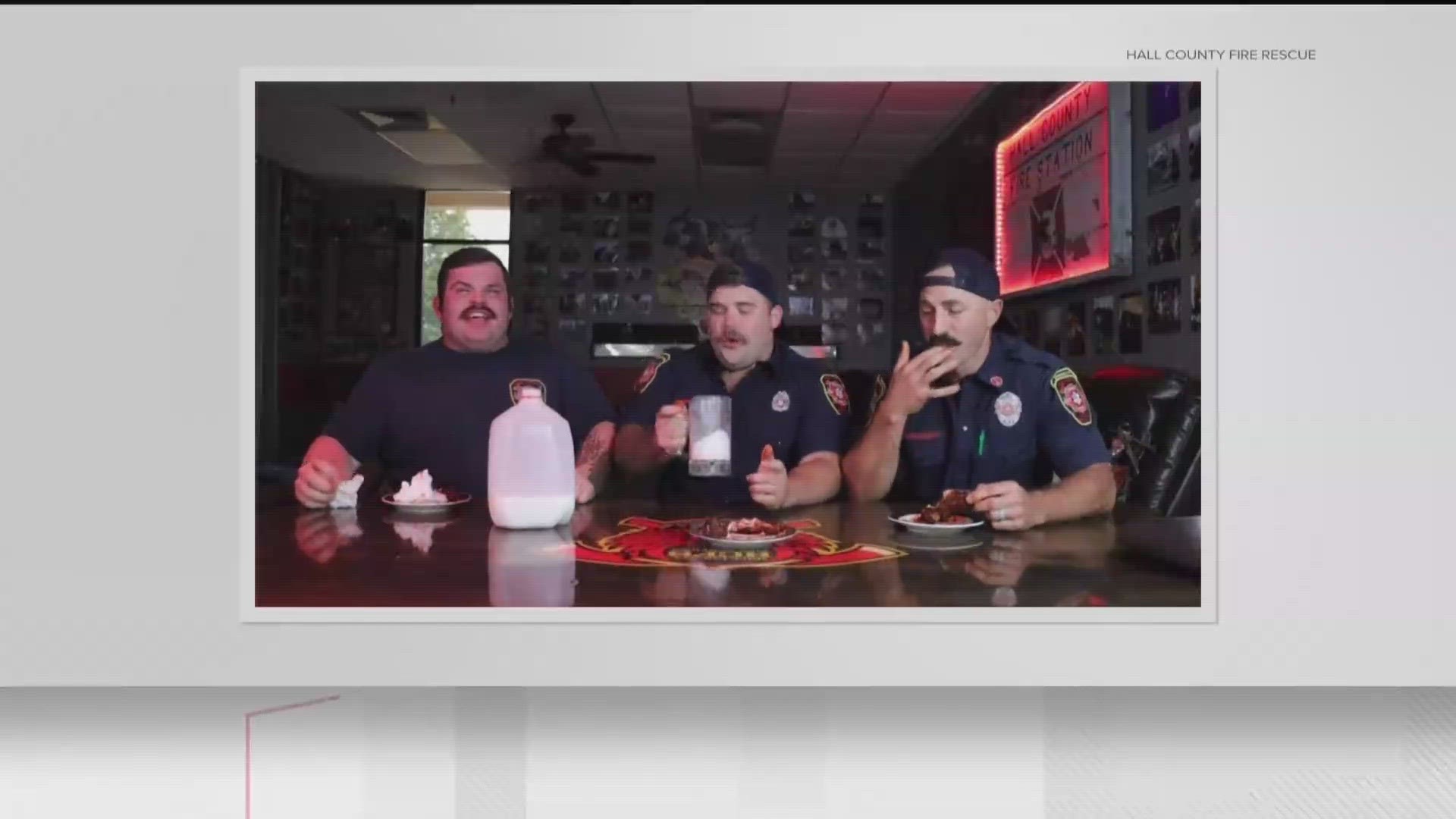 Hall County Fire Station is starting something fun. Here's a look at their "Too Hot to Handle" challenge.