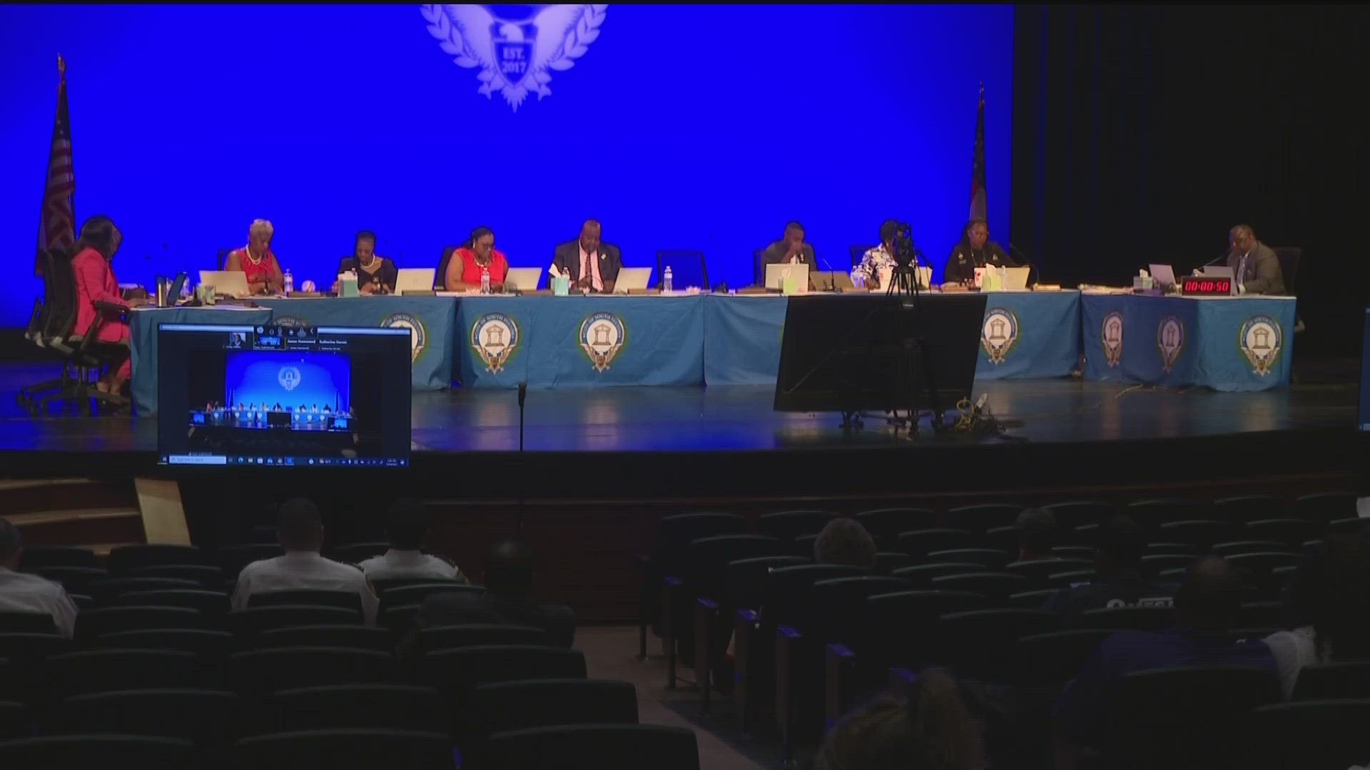 Councilmembers in South Fulton voted Tuesday to override all of the mayor's vetoes and restore almost $1 million in funding to the city's police department.