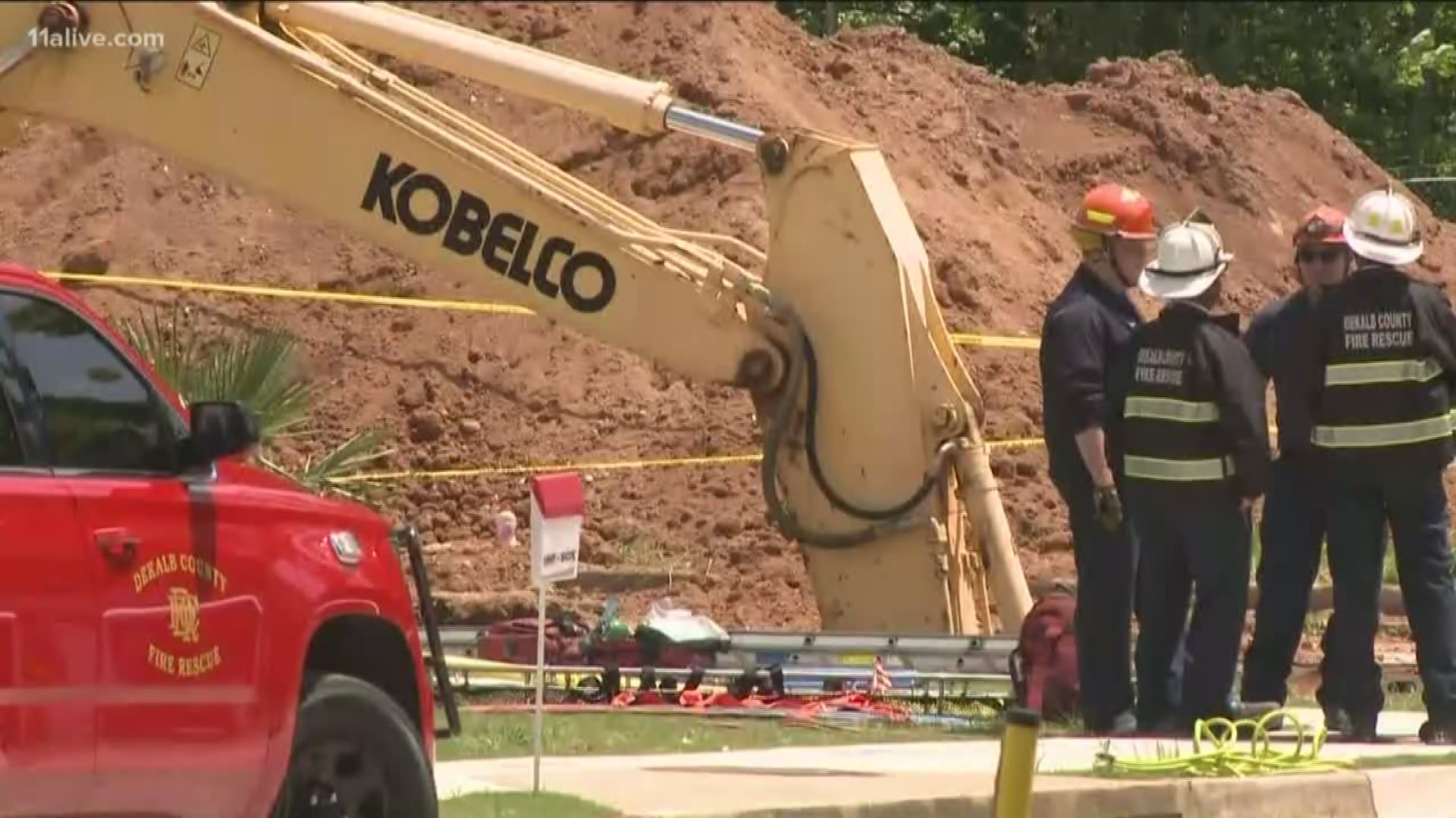Despite attempts to save the worker from the 16-foot trench, he didn't survive.