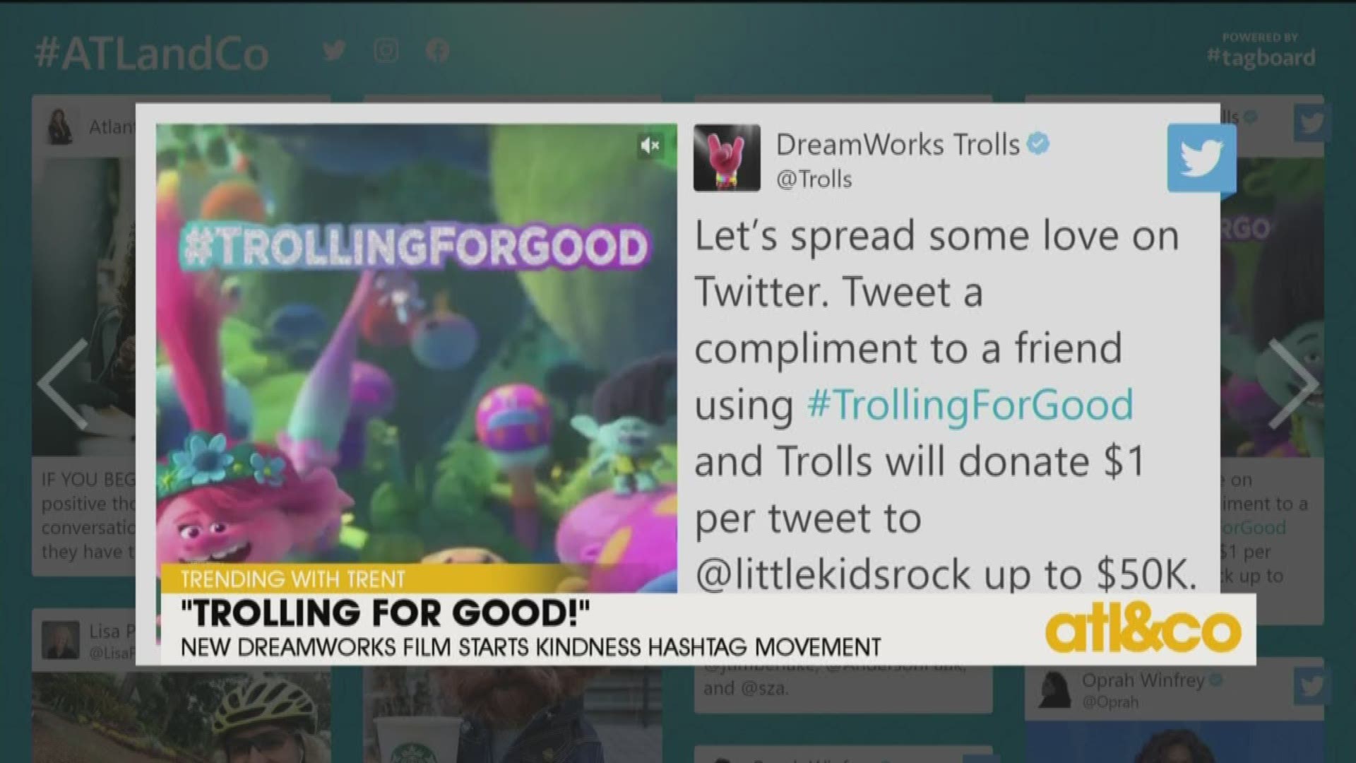 Check out the hashtag #TrollingForGood, started by new animated flick 'Trolls World Tour', to give back to arts education.