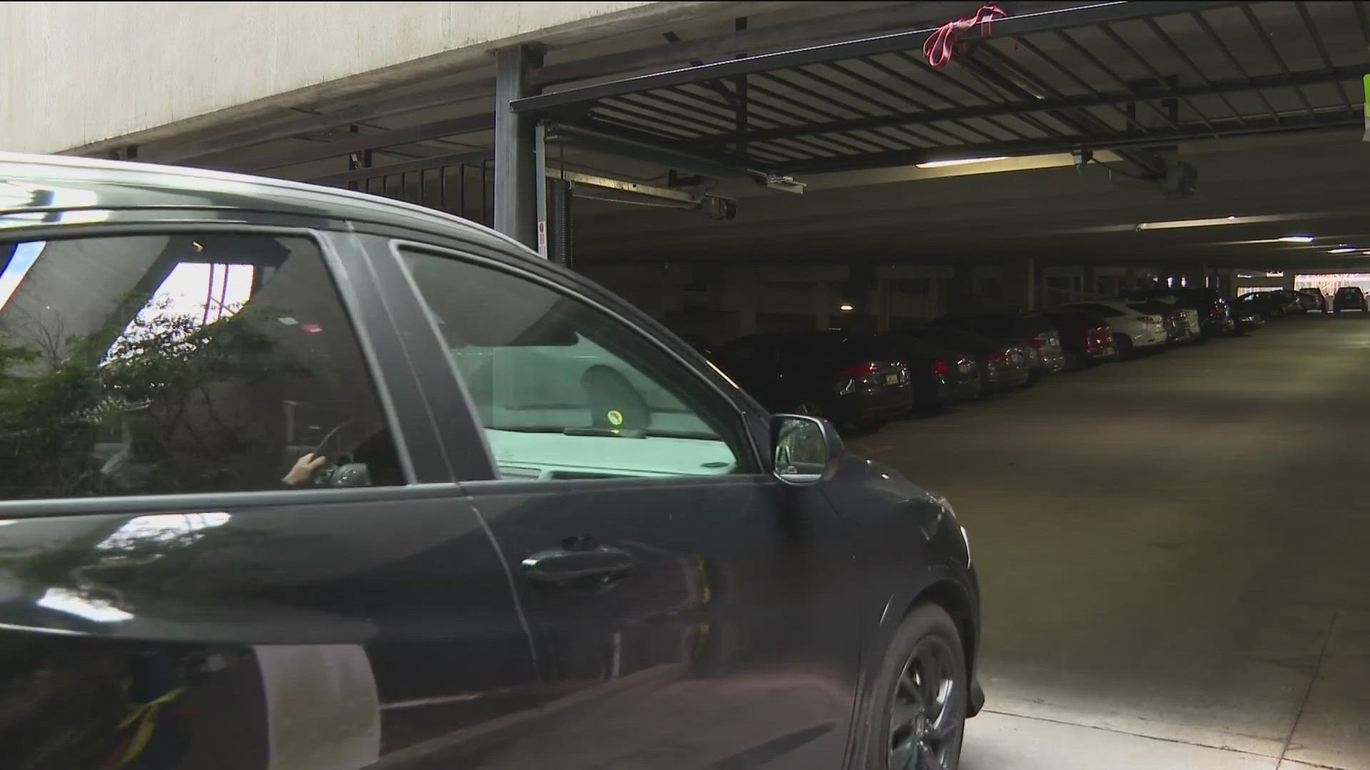 An Atlanta Police patrol car was among one of the vehicles who had its windows smashed out.