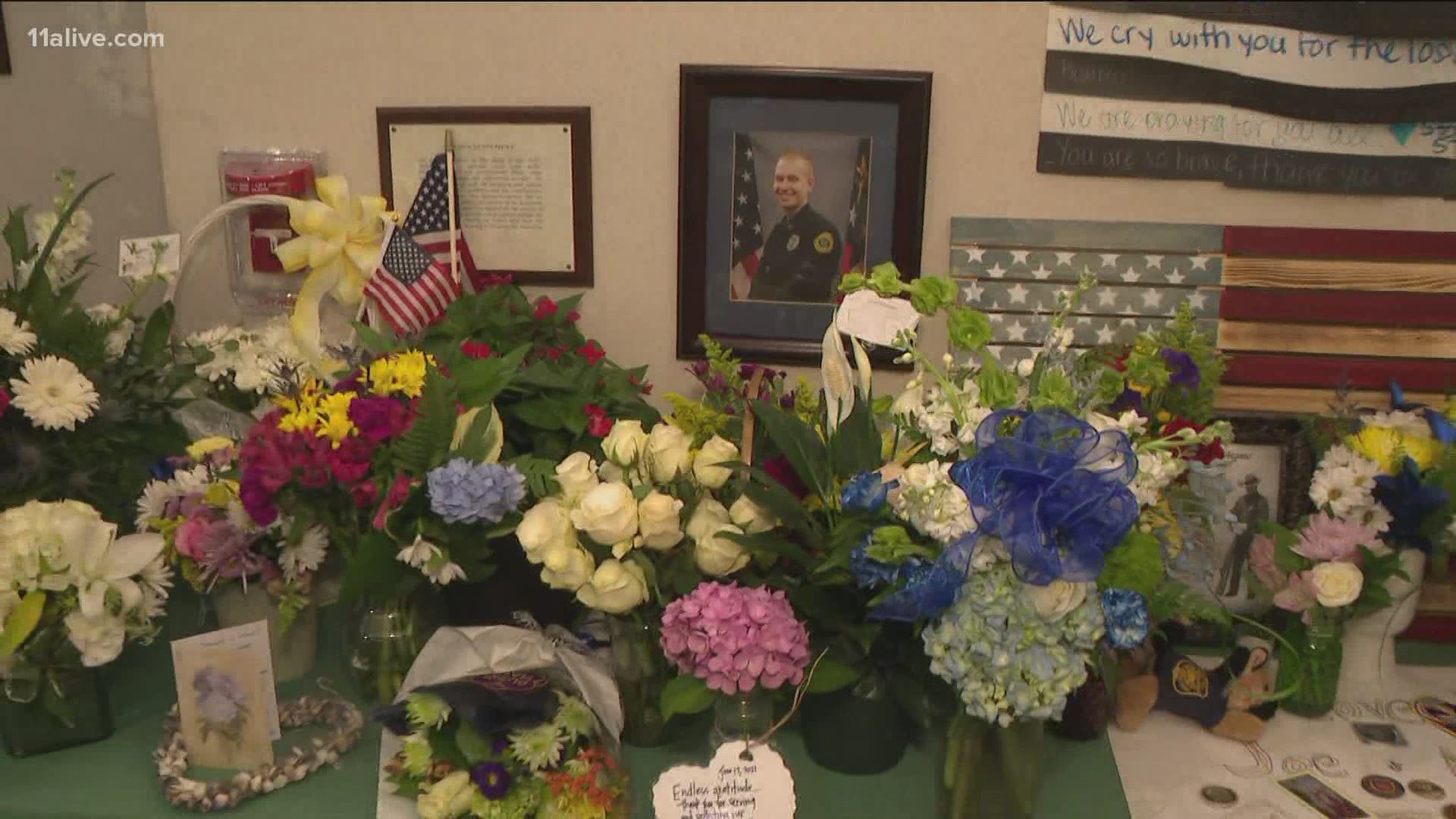 Family, friends, and fellow officers will gather for to honor the Holly Springs officer killed in the line of duty.