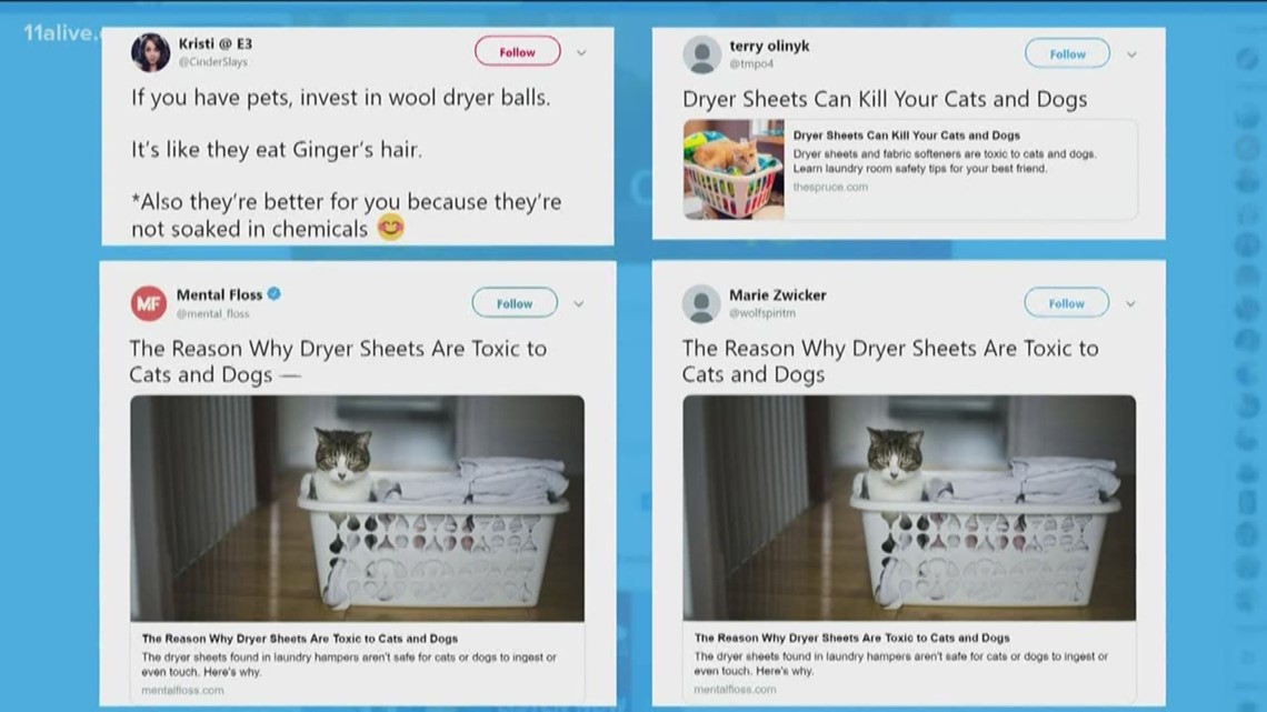 Are dryer sheets toxic for pets?