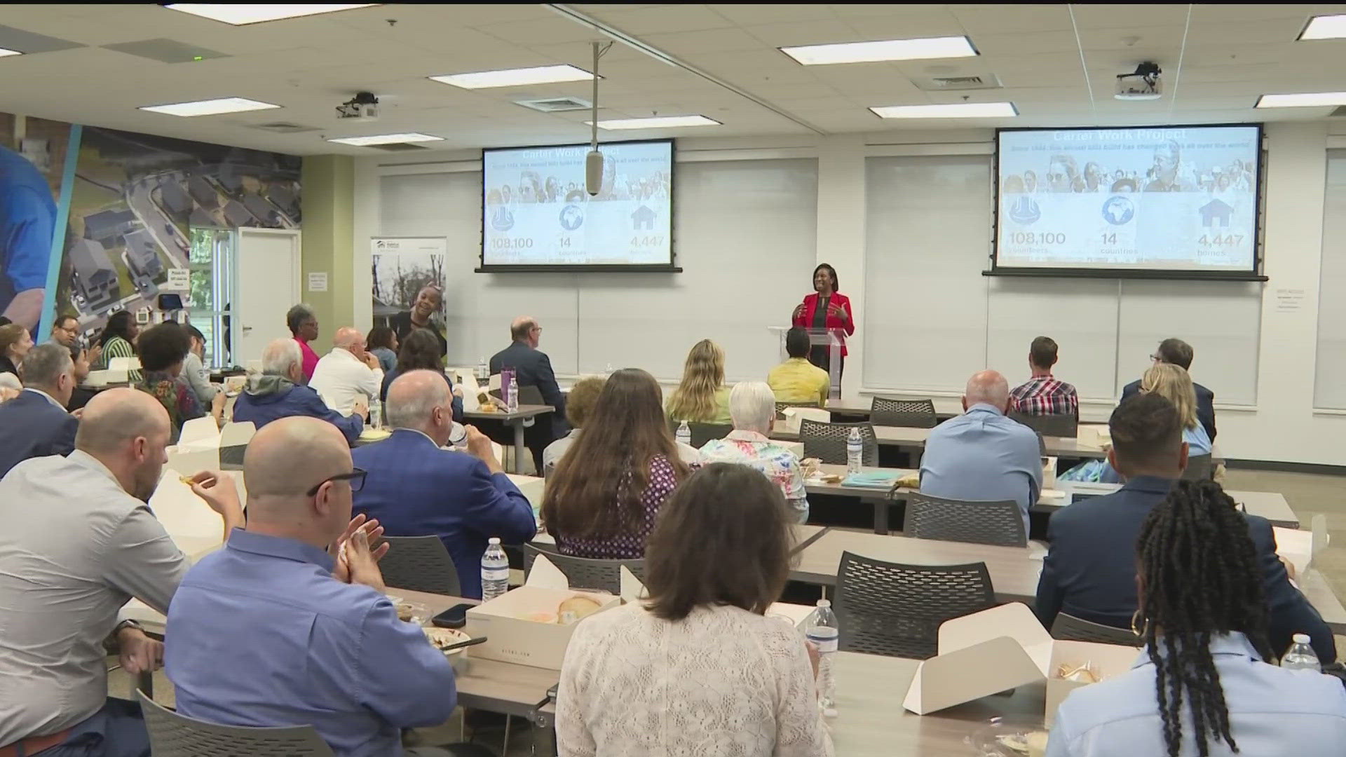 For the first time in nearly 40 years, the Jimmy and Rosalynn Carter work project is returning to Atlanta. 