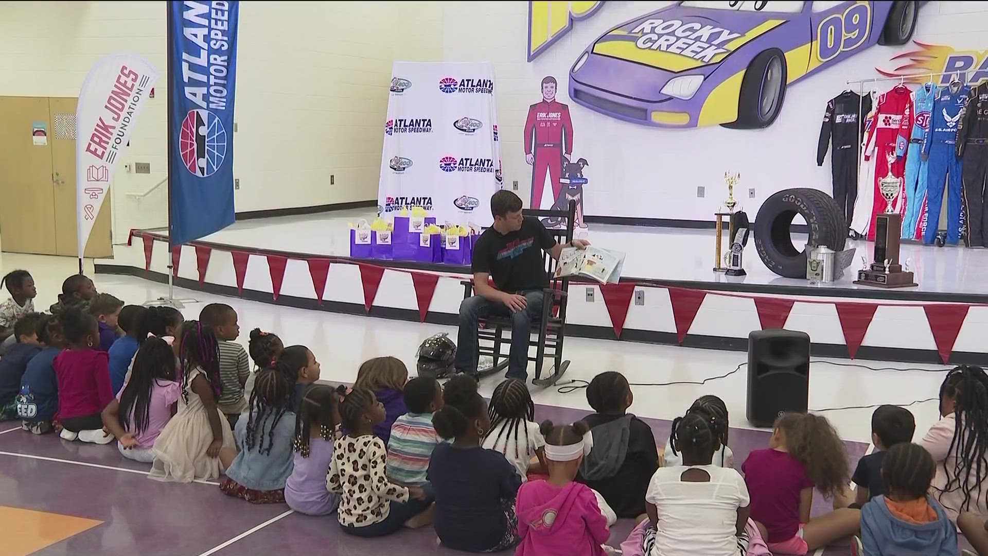This summer, one NASCAR driver is focusing a little less on speeding and more on reading.