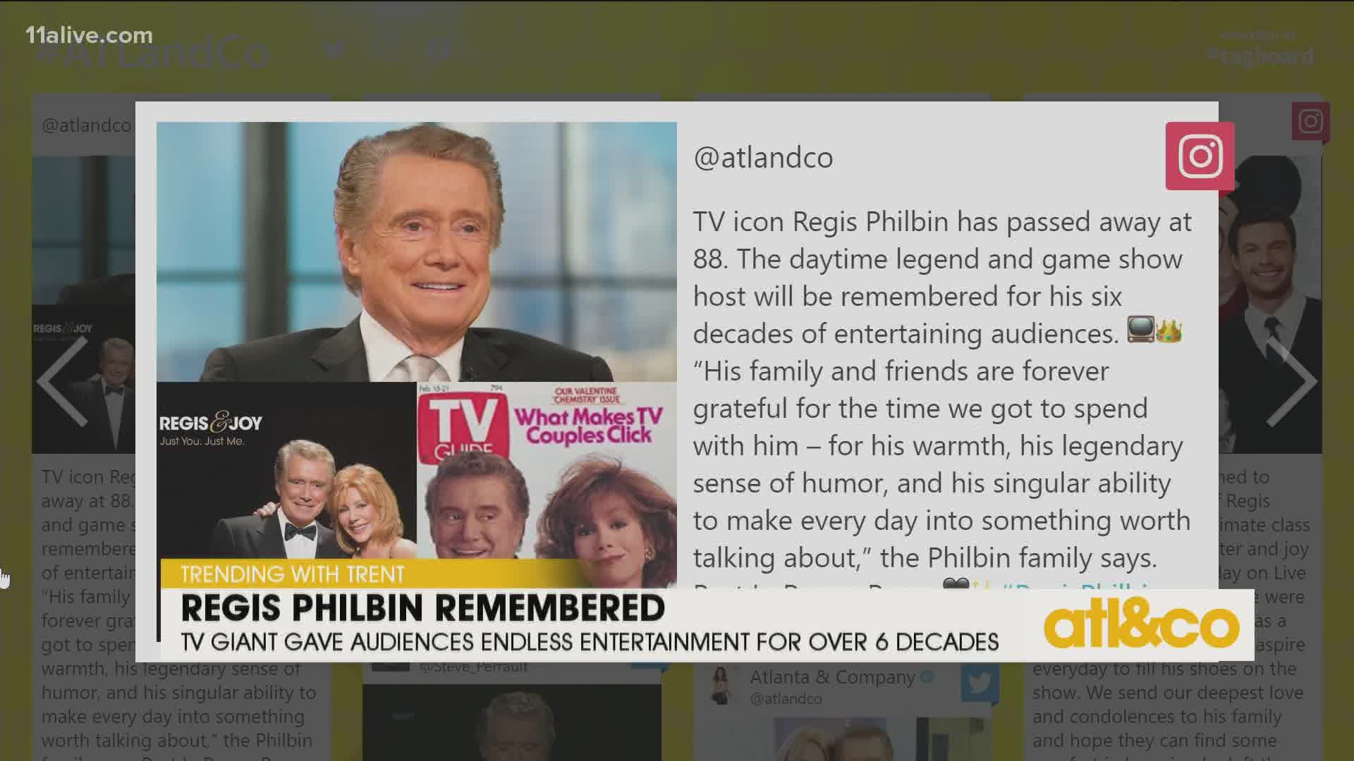 Trending with Trent pays tribute to legendary broadcaster and daytime king Regis Philbin. We'll so miss you, Reeg! Rest In Power.