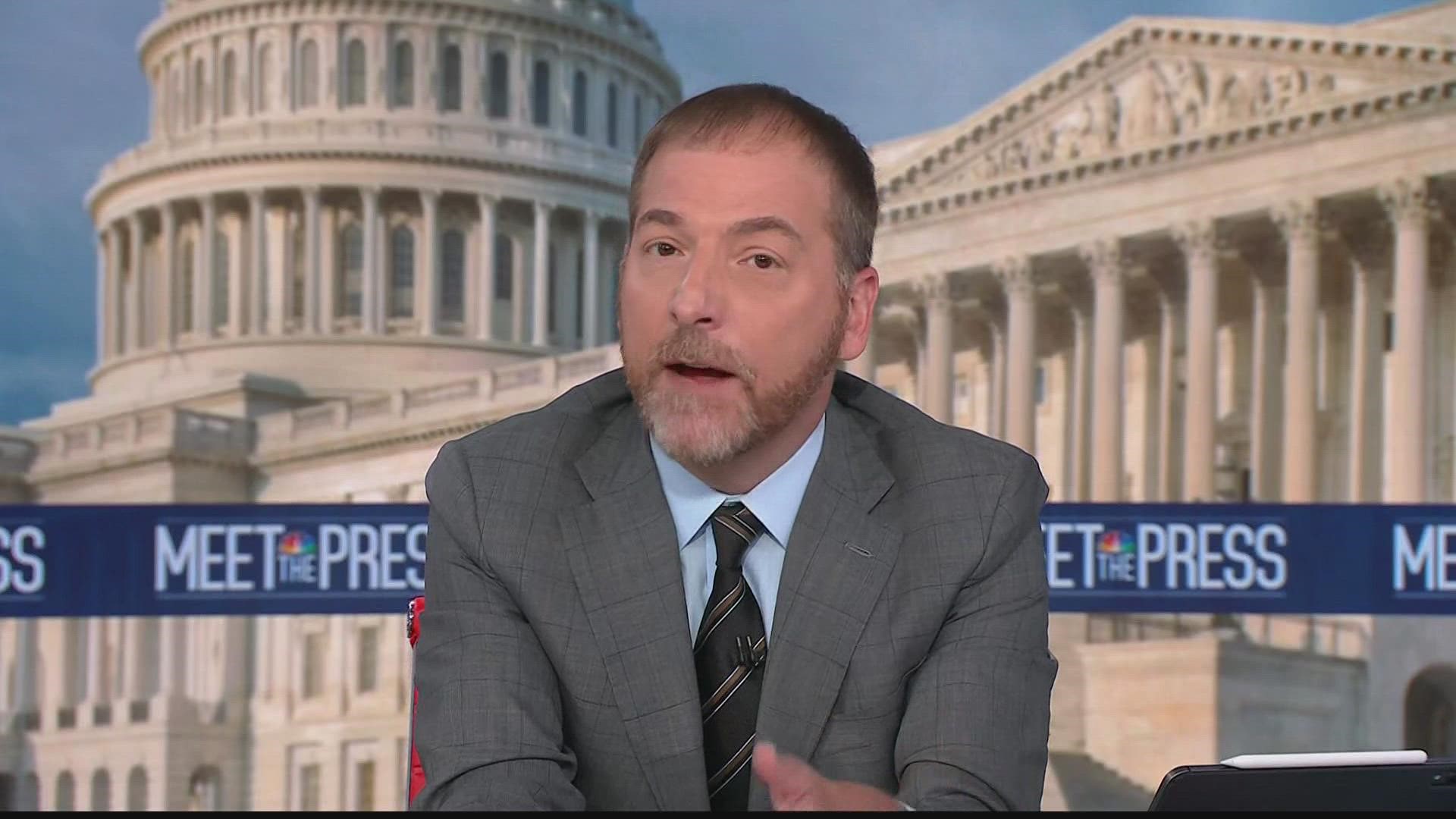 NBC's Meet the Press moderator Chuck Todd is asking the tough questions.