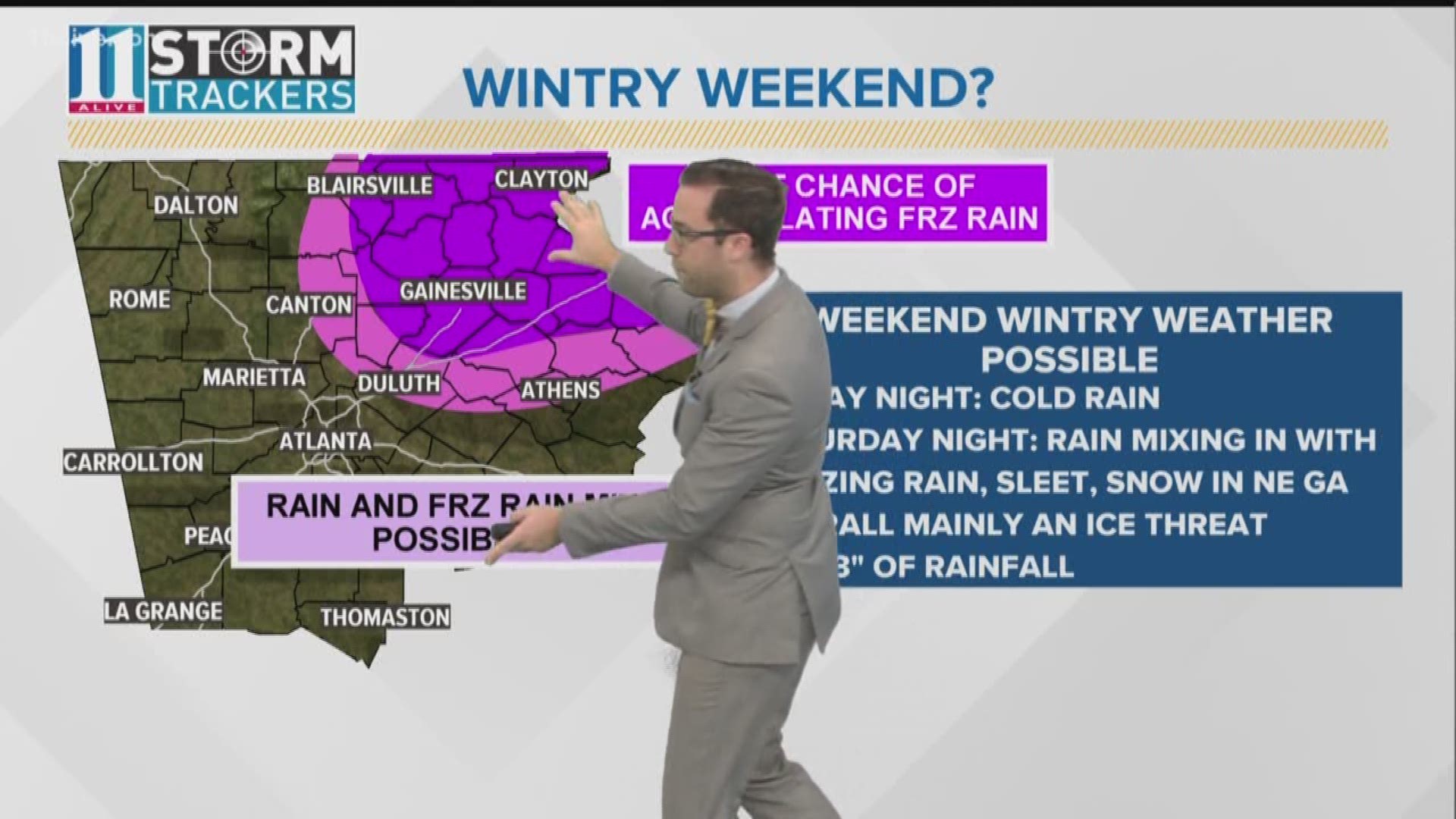 Weekend weather in is cold and could bring snow