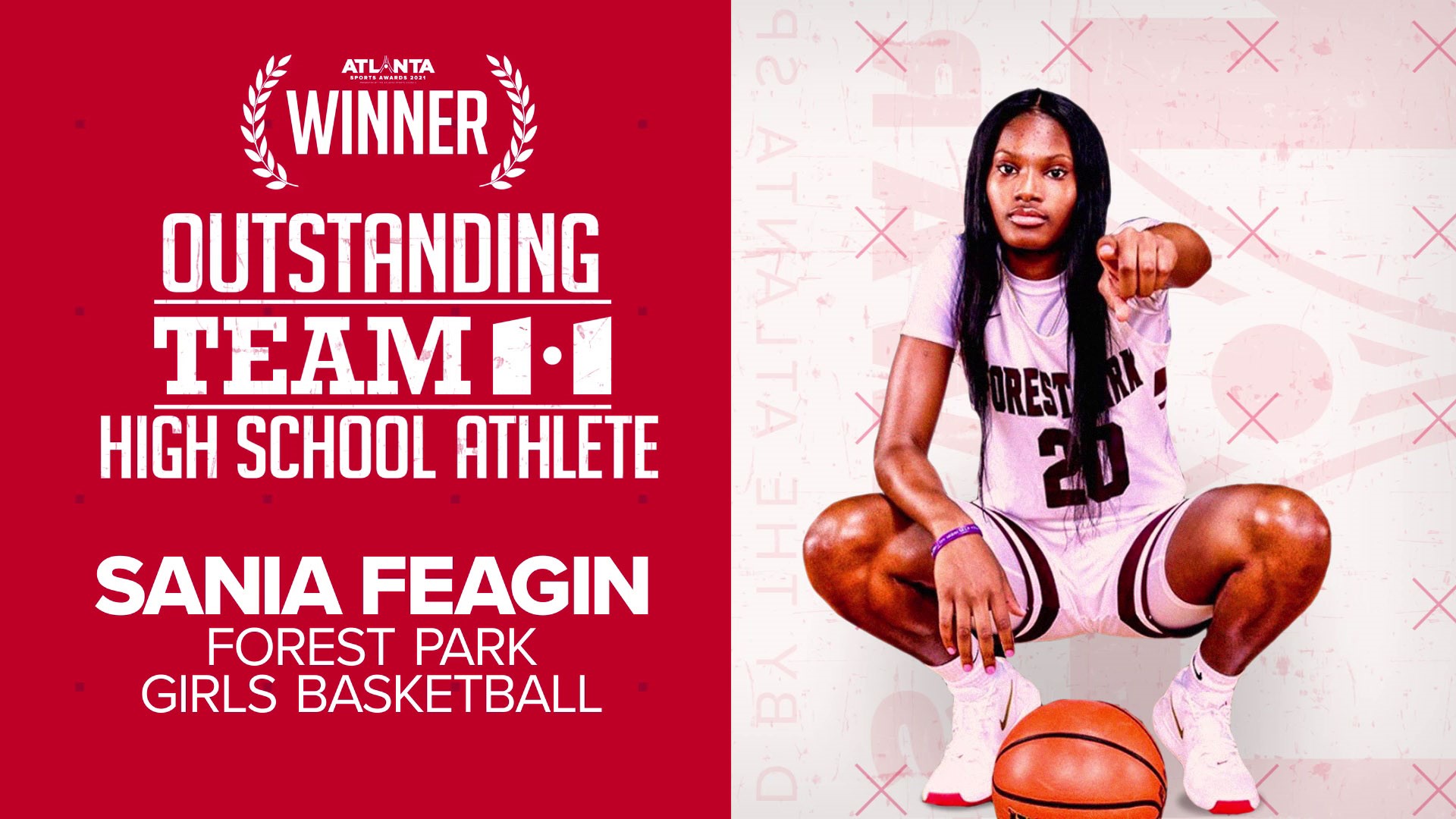 Sania Feagin is the second consecutive girls basketball player to win the Team11 award.